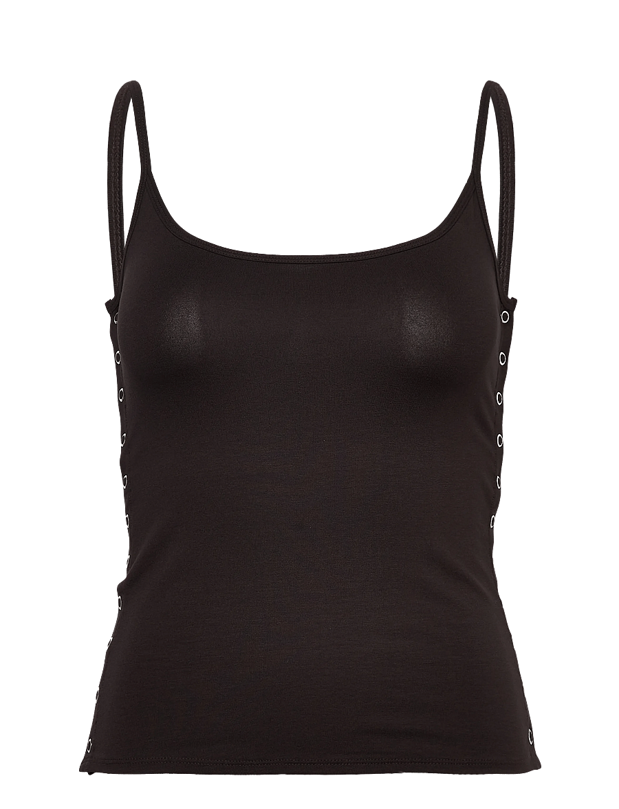 Weekday - Layered Two-Piece Bolero Singlet - langærmede toppe - brown dark - 4
