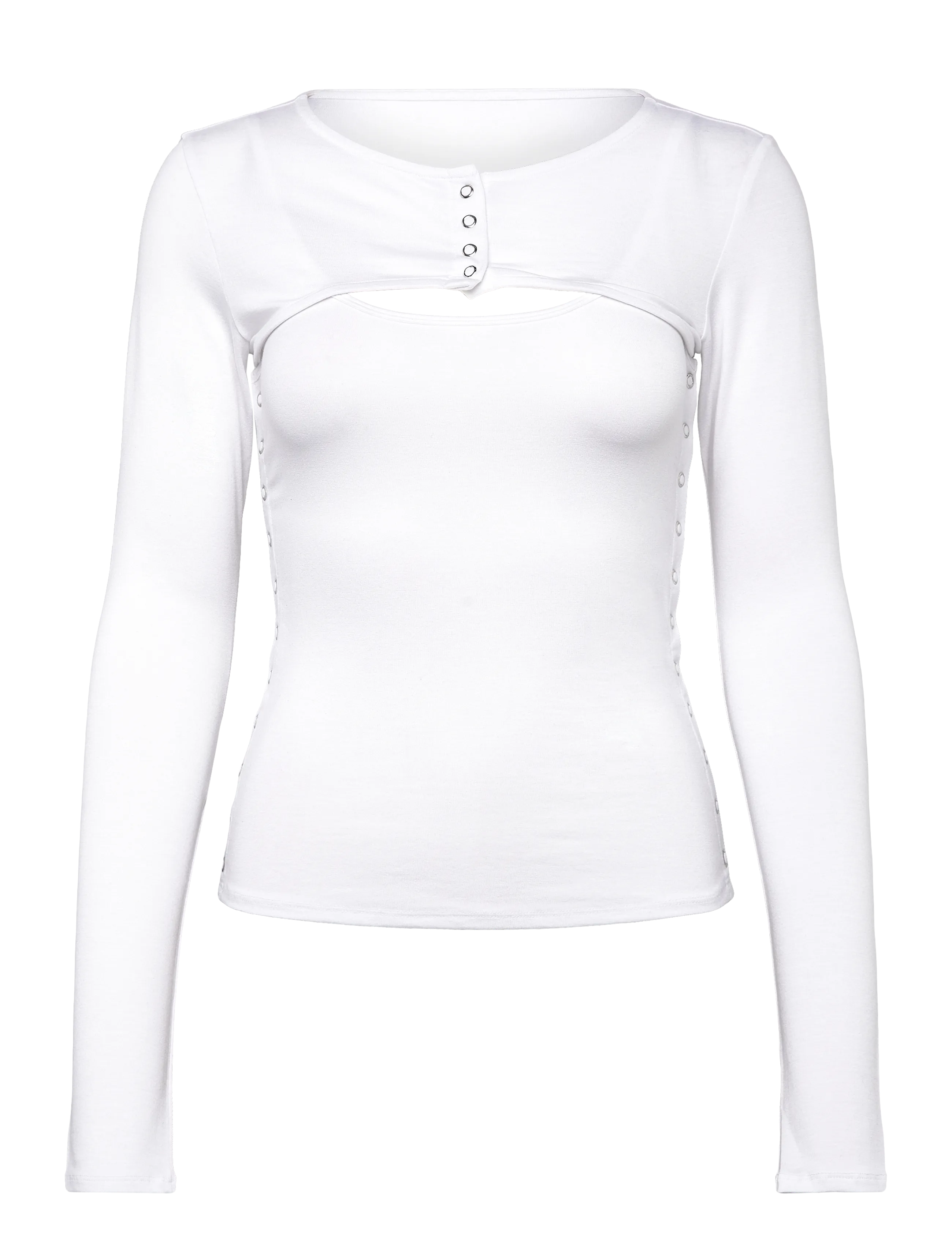 Weekday Layered Two-Piece Bolero Singlet - Transitional Layering - WHITE / white