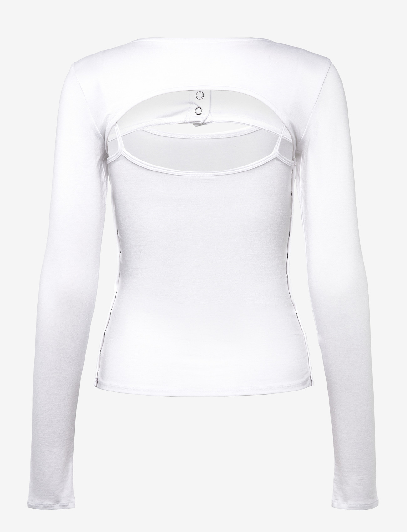 Weekday - Layered Two-Piece Bolero Singlet - langærmede toppe - white - 2