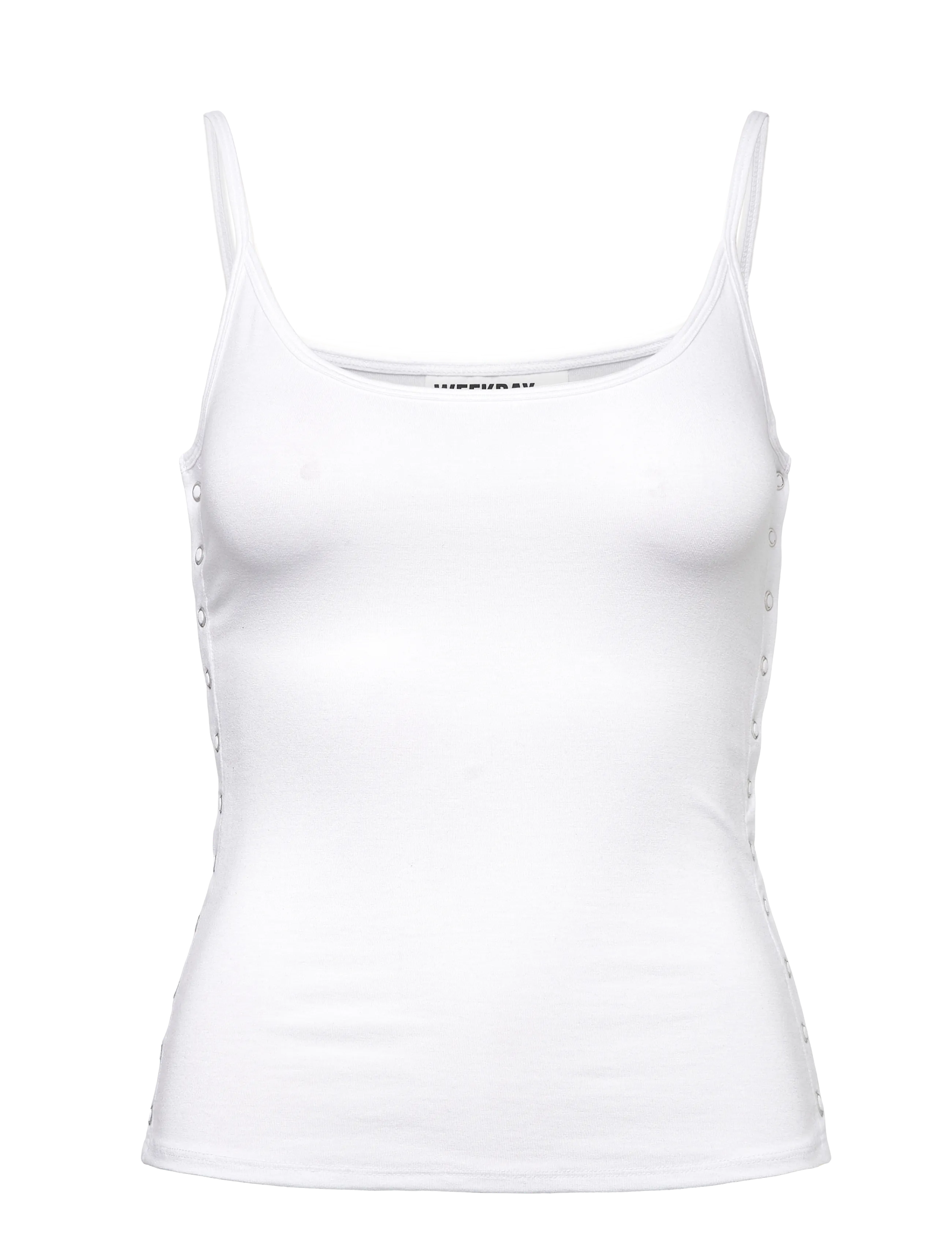 Weekday - Layered Two-Piece Bolero Singlet - langärmlige tops - white - 4