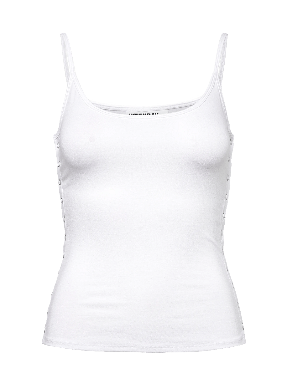 Weekday - Layered Two-Piece Bolero Singlet - långärmade toppar - white - 4