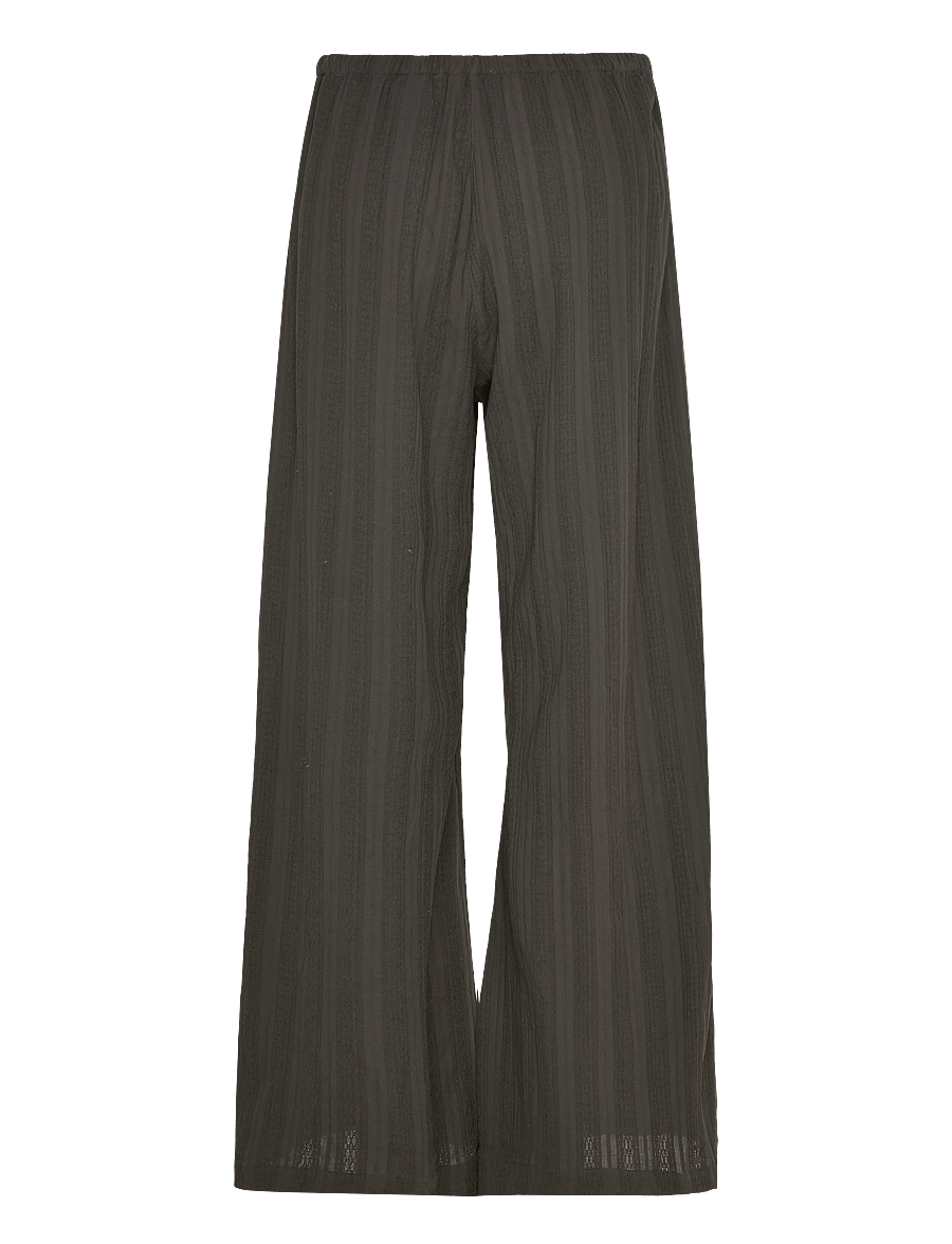 Weekday - Pull On Cotton Trousers - laia säärega püksid - grey dark structured - 1