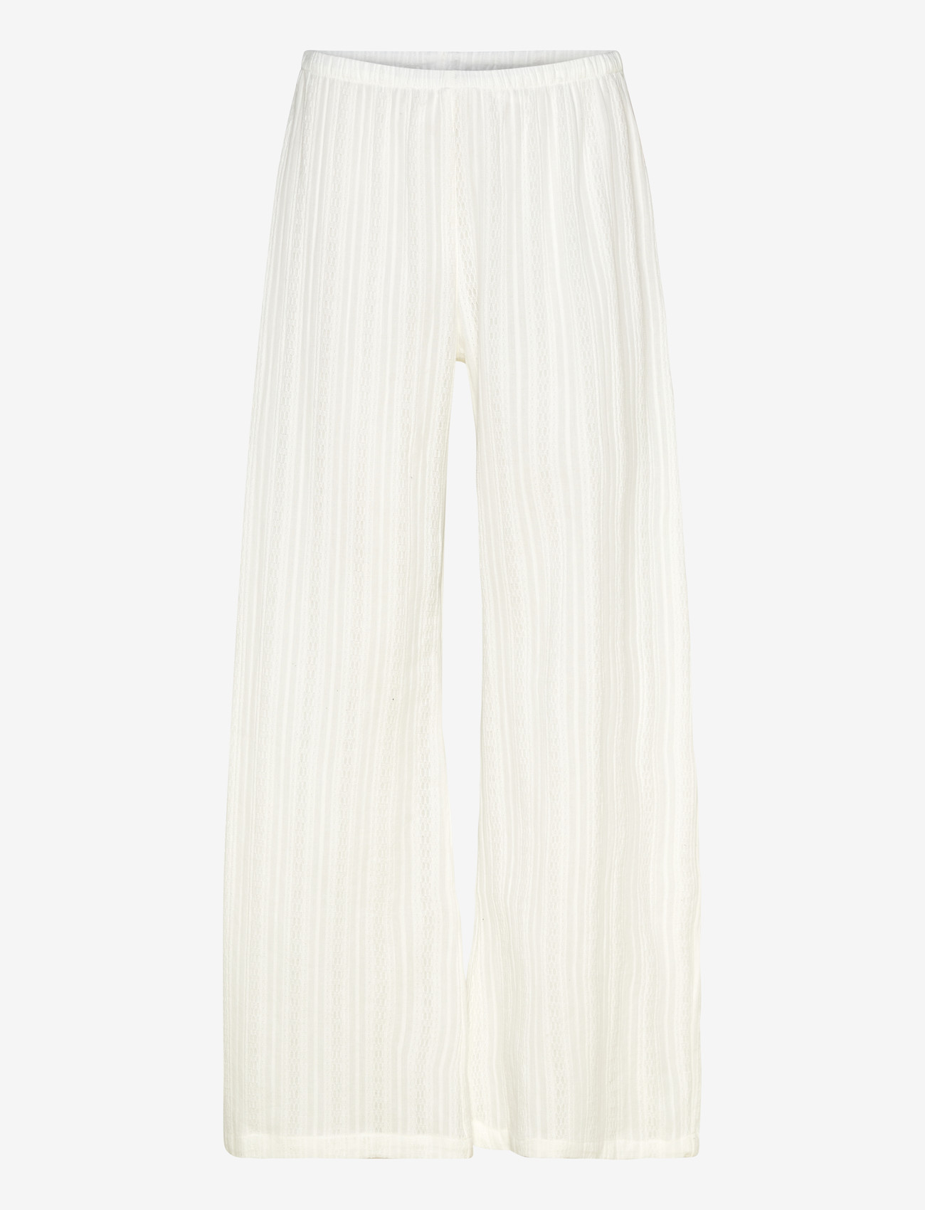 Weekday - Pull On Cotton Trousers - bukser med brede ben - off white - 1