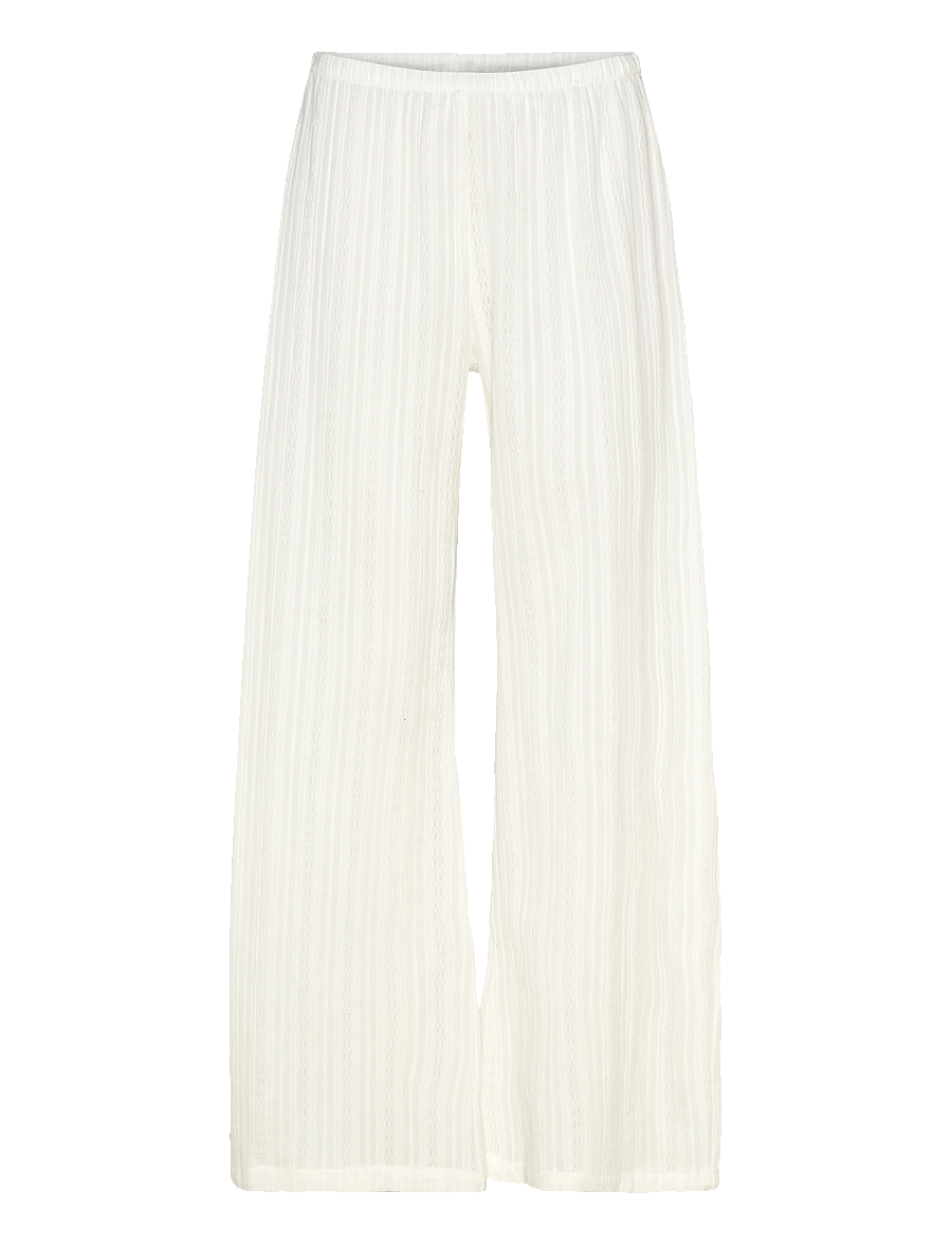 Weekday - Pull On Cotton Trousers - hosen mit weitem bein - off white - 0