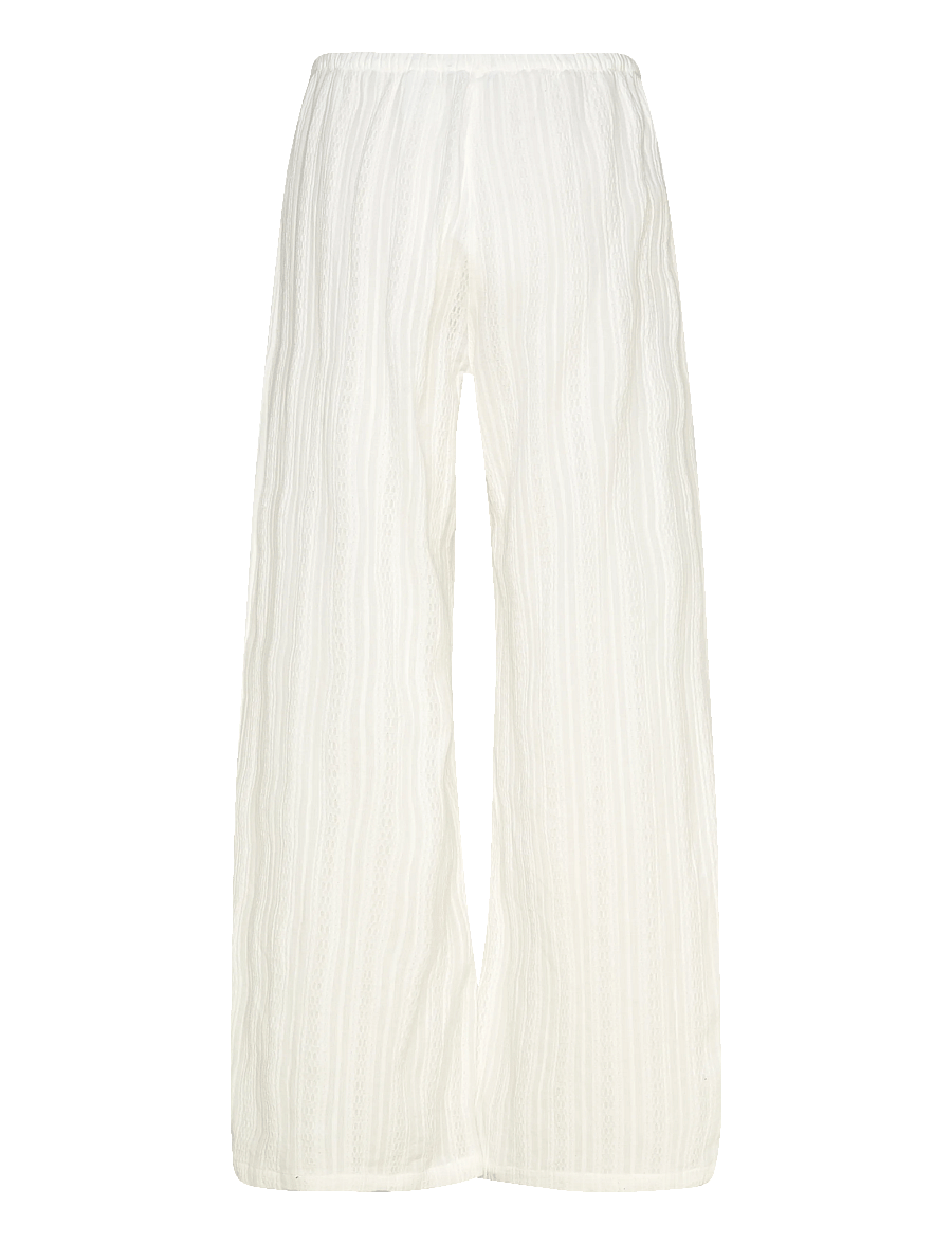Weekday - Pull On Cotton Trousers - hosen mit weitem bein - off white - 1