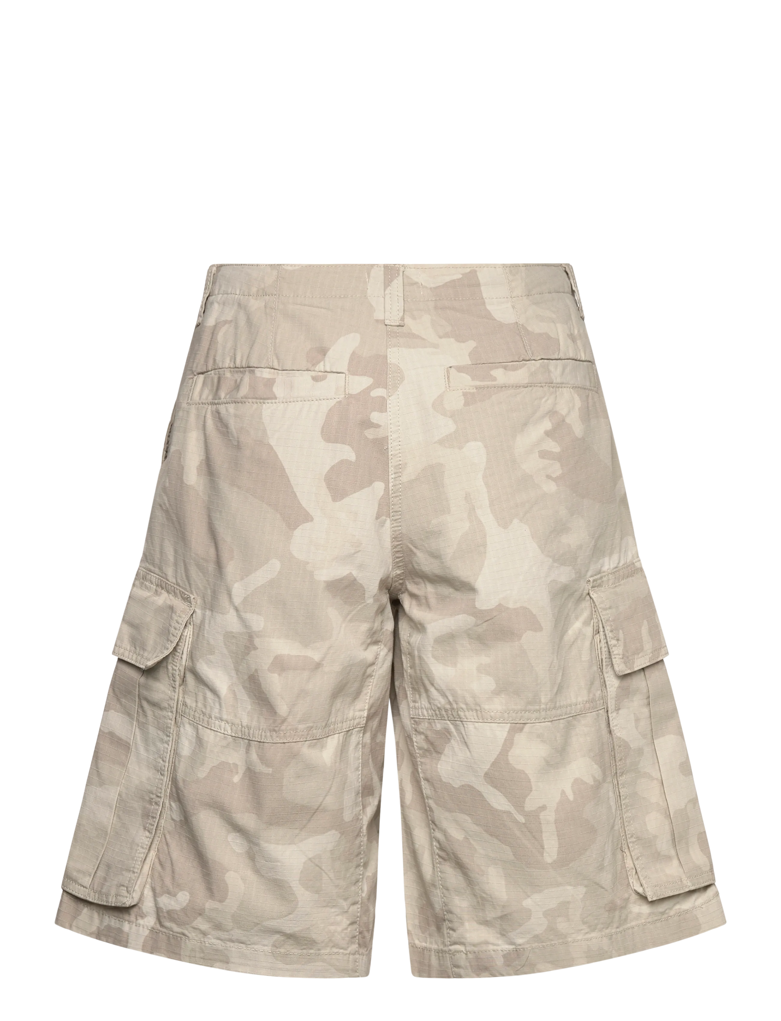 Weekday - Loose Low Rise Cargo Shorts - casual shorts - beige camo print - 2