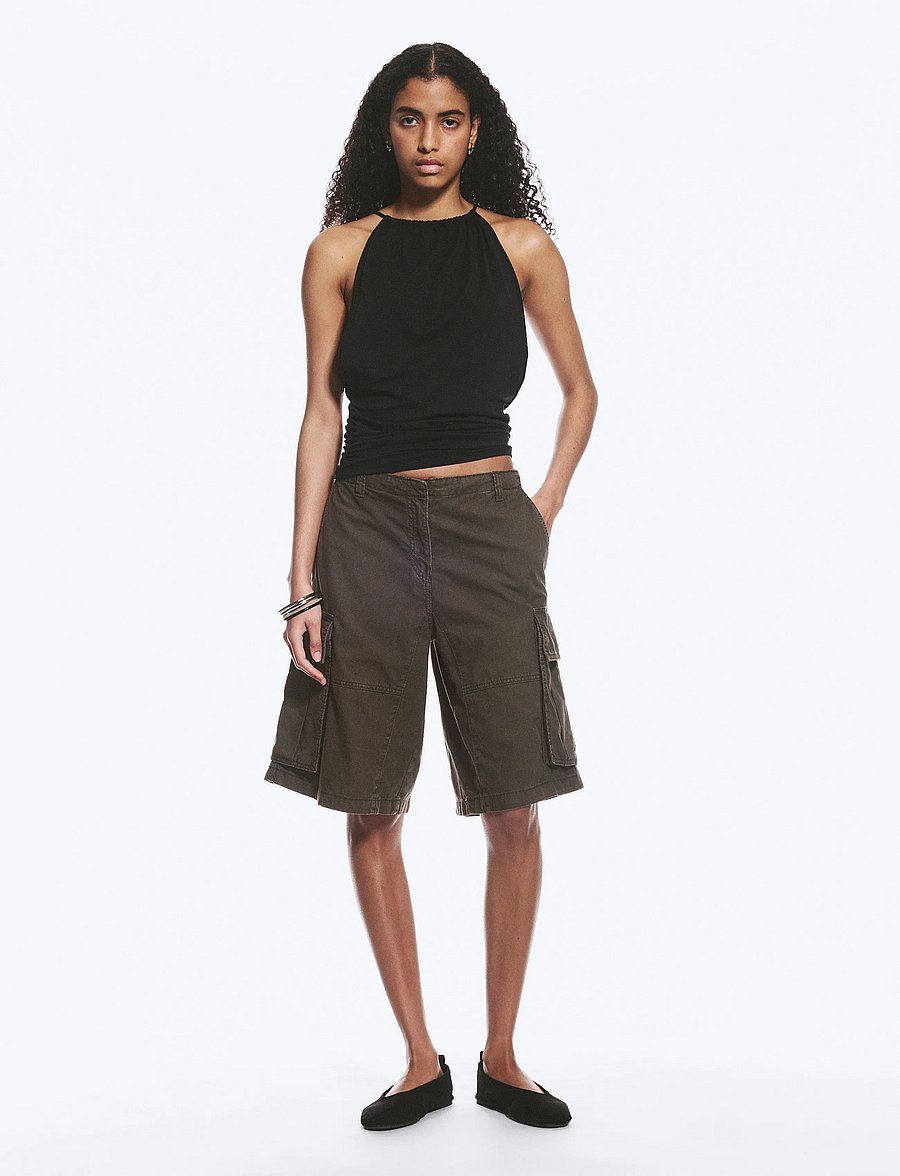 Weekday - Loose Low Rise Cargo Shorts - casual szorty - dark grey - 0