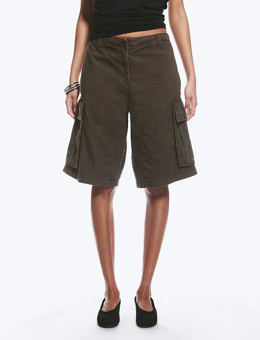 Weekday - Loose Low Rise Cargo Shorts - casual szorty - dark grey - 5