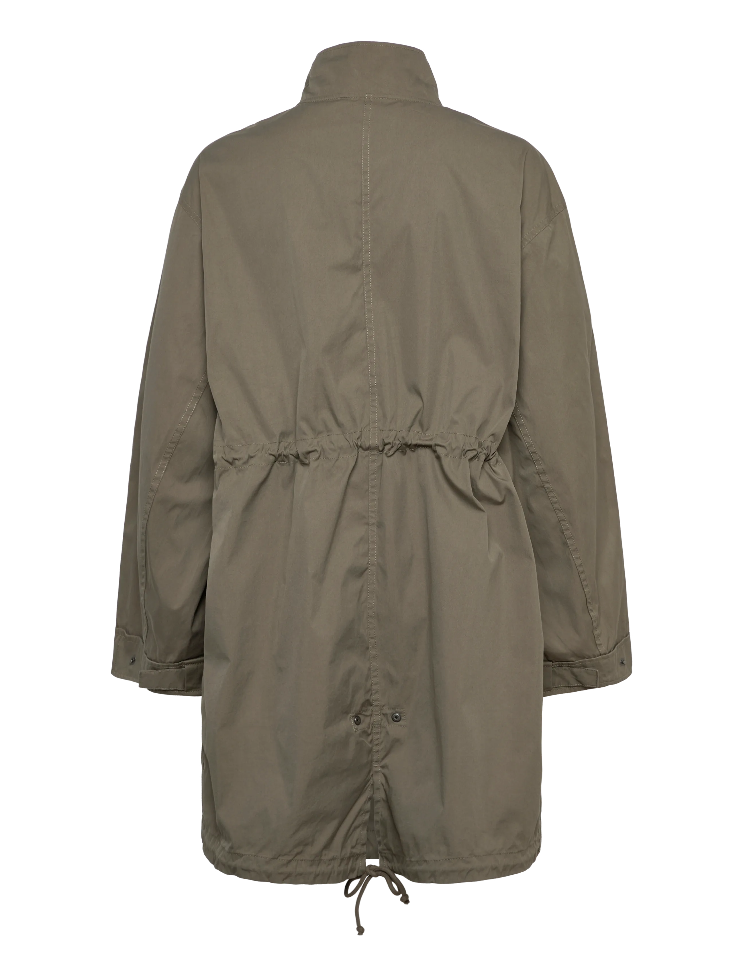 Oversized Funnel-Neck Canvas Parka 2