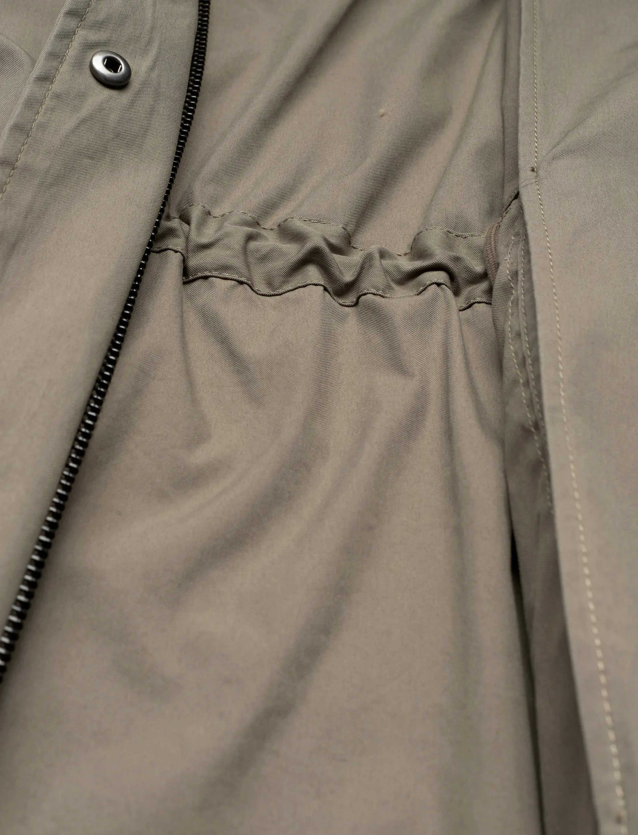 Weekday - Oversized Funnel-Neck Canvas Parka - parkad - washed khaki green - 4