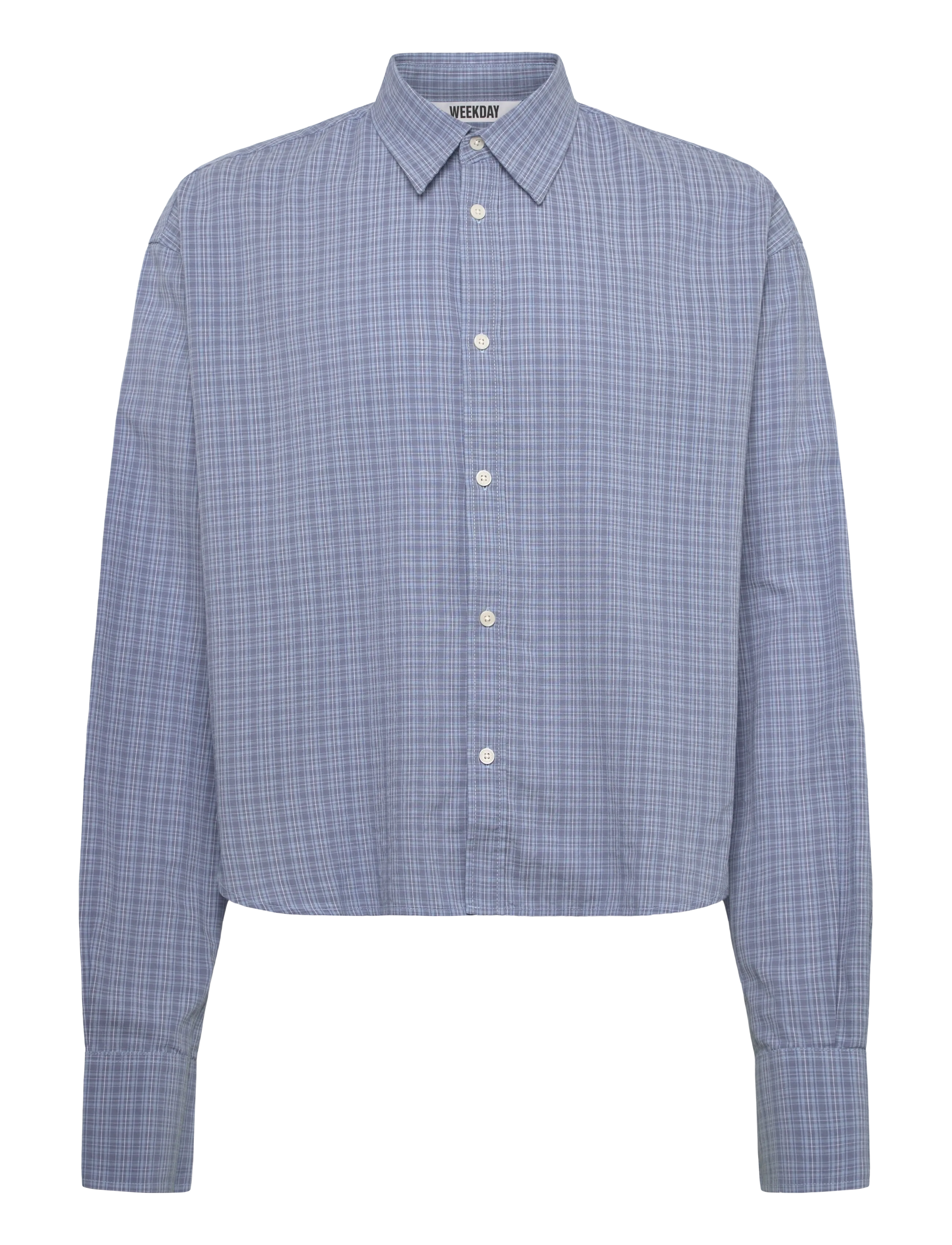Weekday Loose Cotton Shirt, L, Shirts, Blau - Casual Männerswear