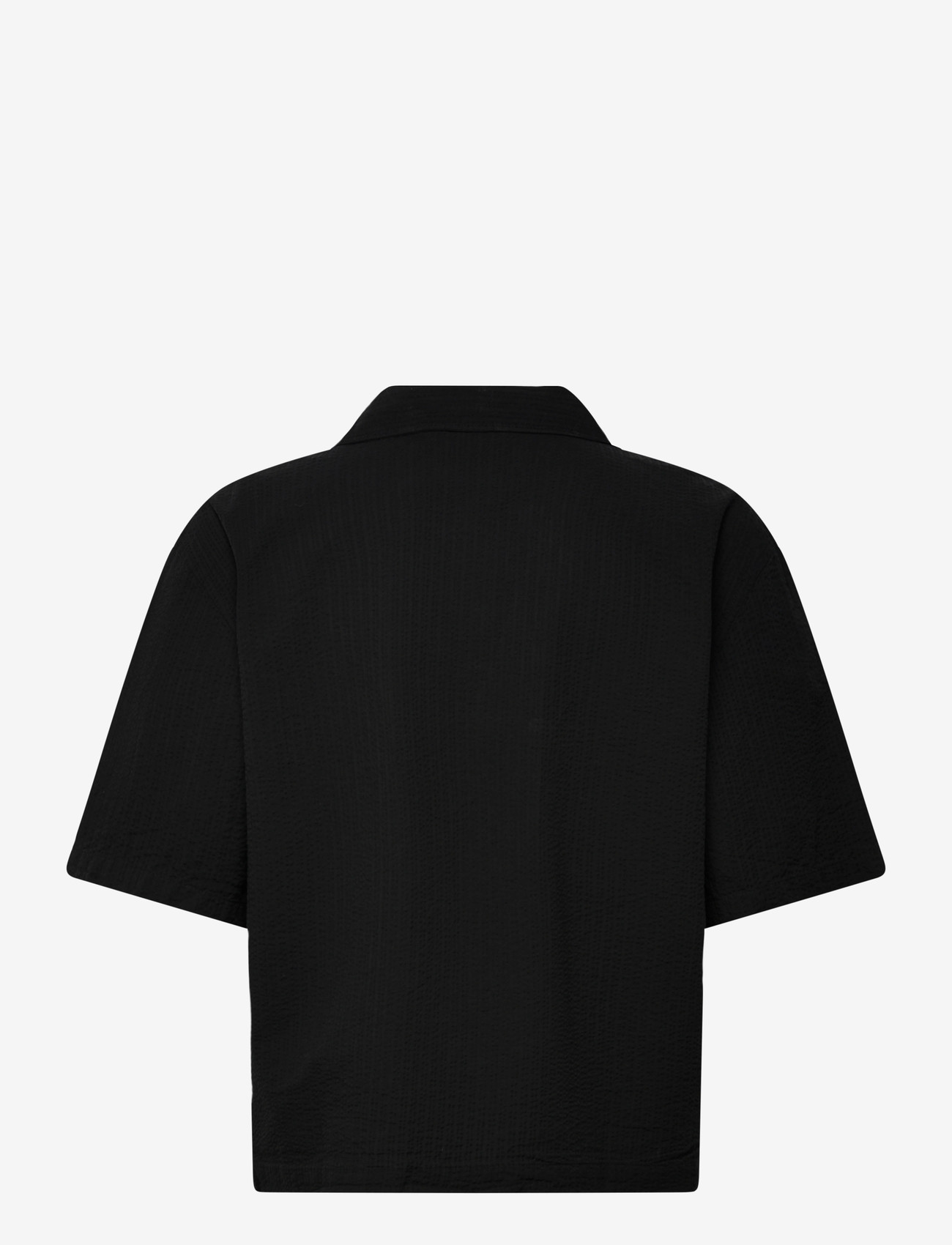 Weekday - Oversized Resort Short-Sleeve Shirt - short-sleeved shirts - black - 1