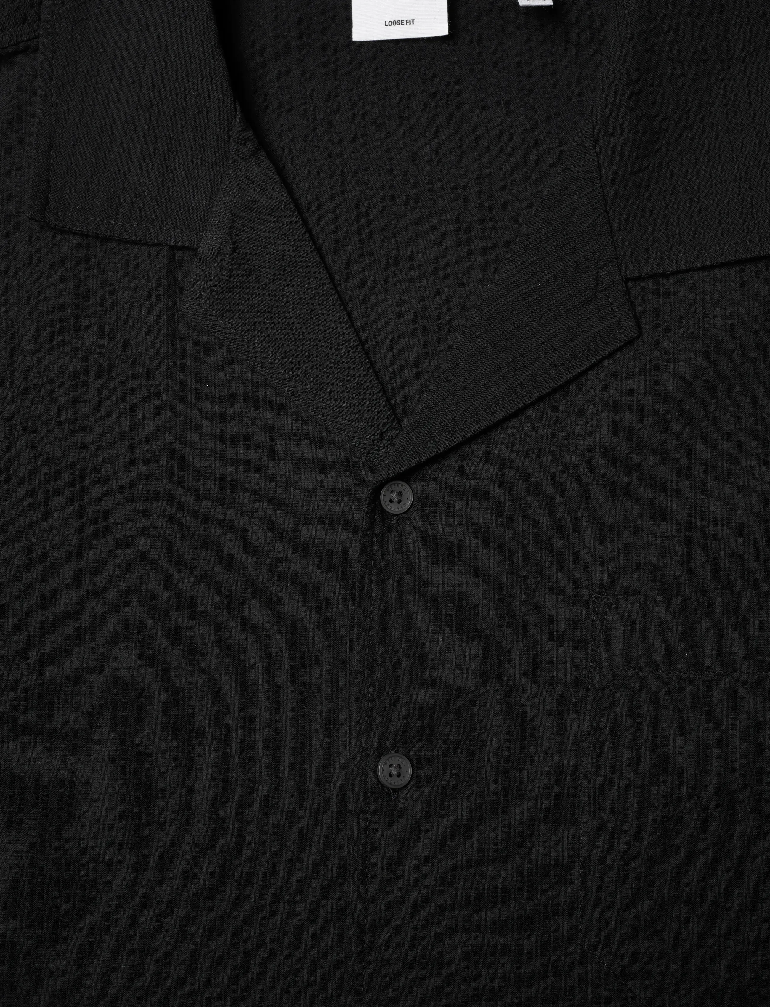 Weekday - Oversized Resort Short-Sleeve Shirt - lühikeste varrukatega särgid - black - 2