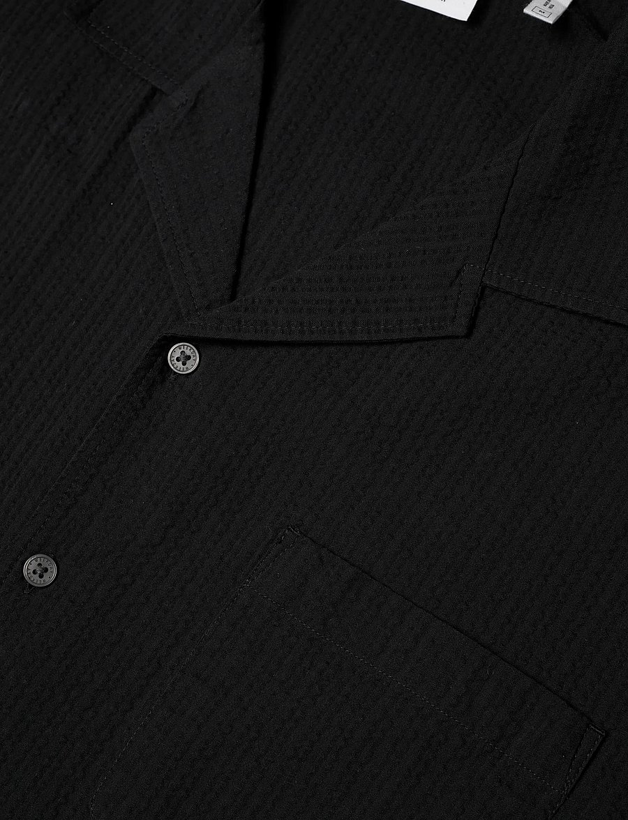Weekday - Oversized Resort Short-Sleeve Shirt - lühikeste varrukatega särgid - black - 3