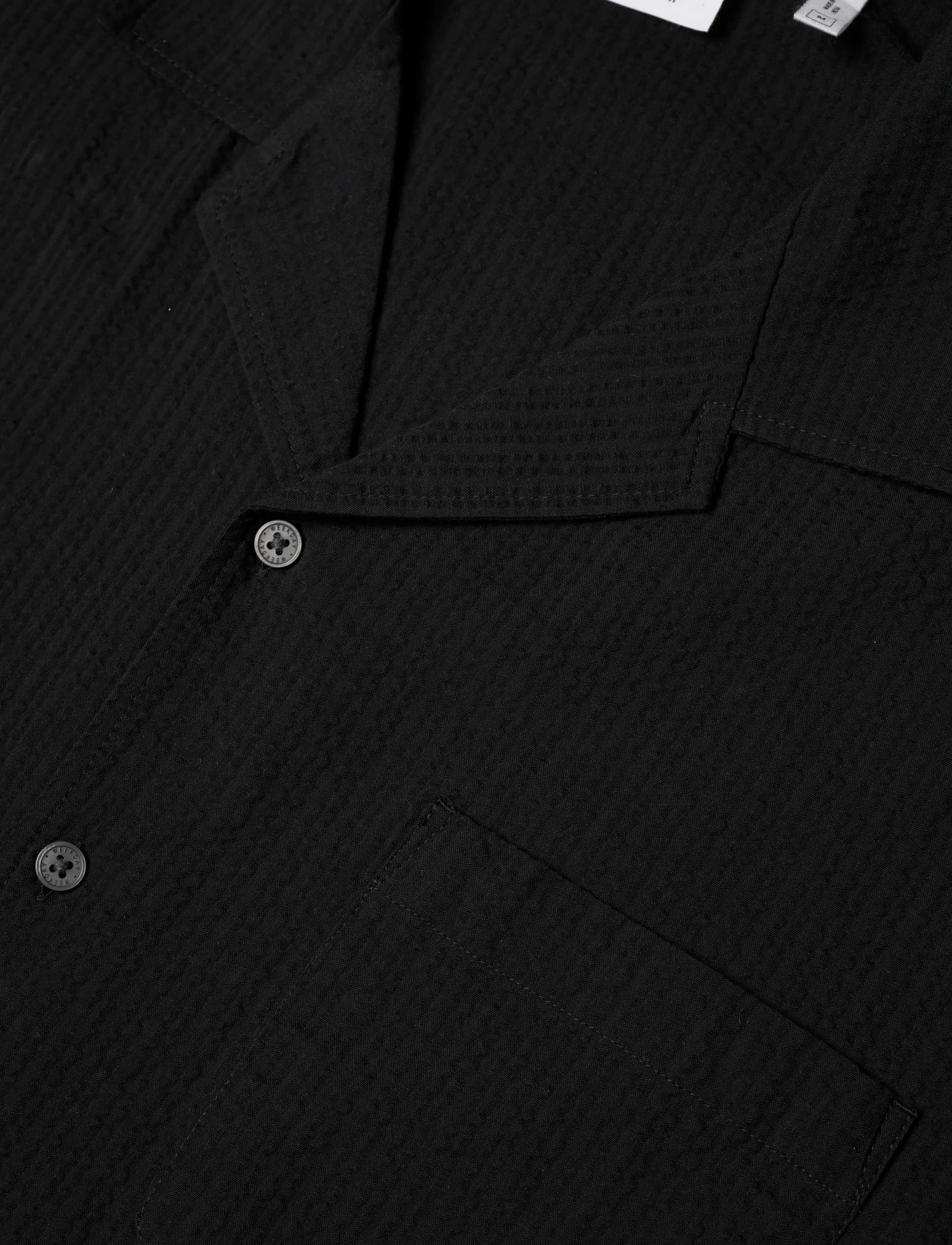 Weekday - Oversized Resort Short-Sleeve Shirt - kortærmede skjorter - black - 3