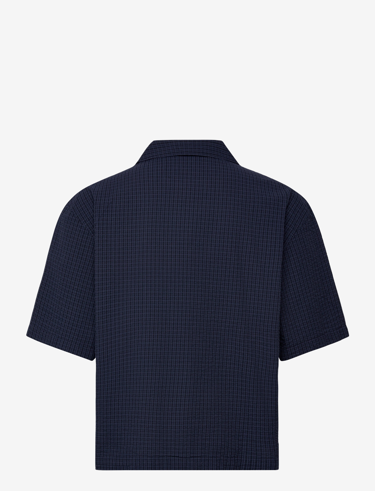 Weekday - Oversized Resort Short-Sleeve Shirt - kortærmede skjorter - blue medium dusty - 1