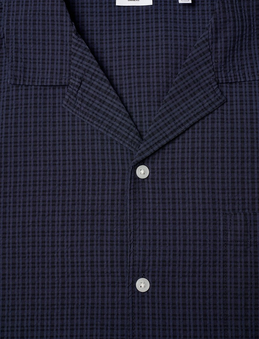Weekday - Oversized Resort Short-Sleeve Shirt - kurzarmhemden - blue medium dusty - 2
