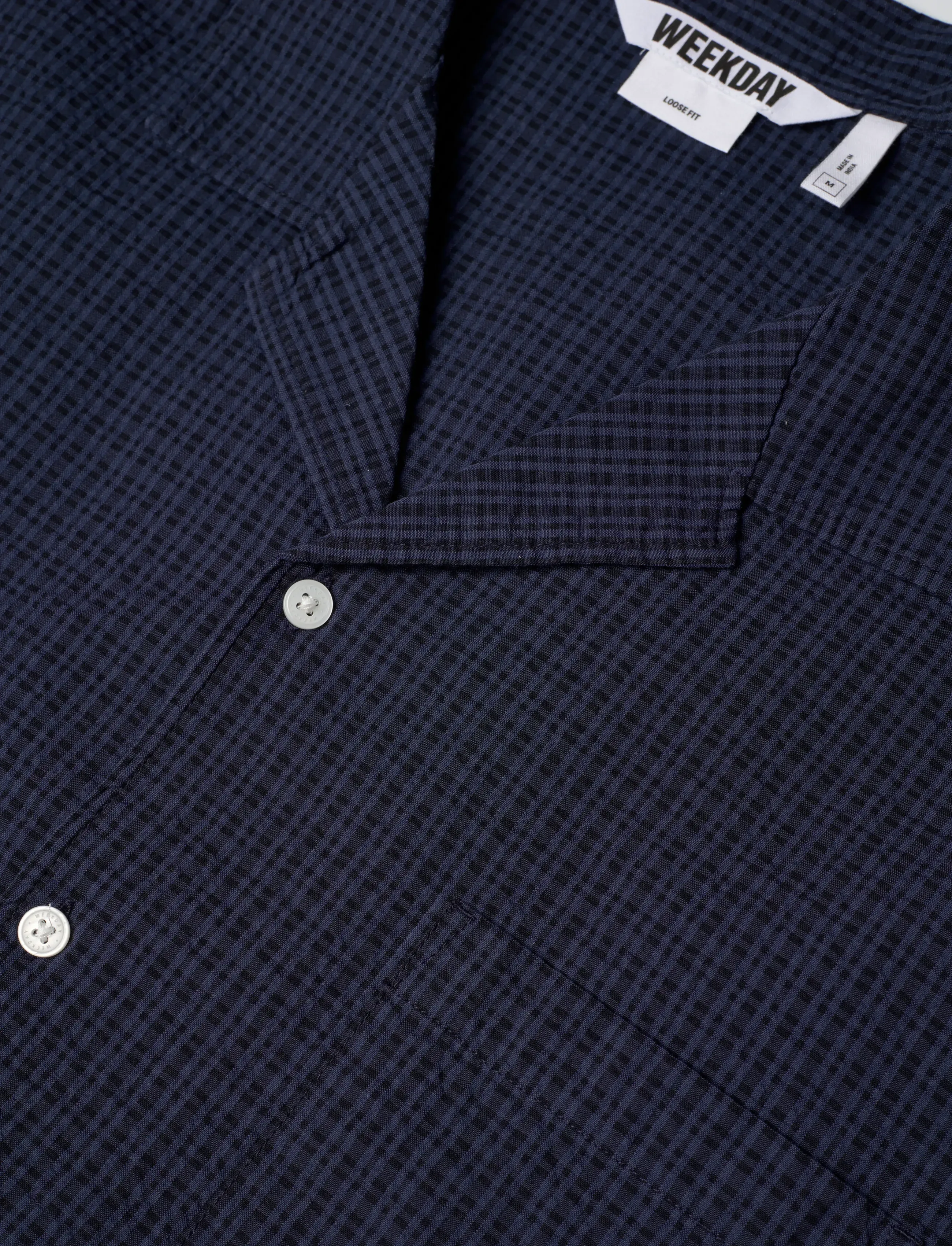 Weekday - Oversized Resort Short-Sleeve Shirt - kurzarmhemden - blue medium dusty - 3
