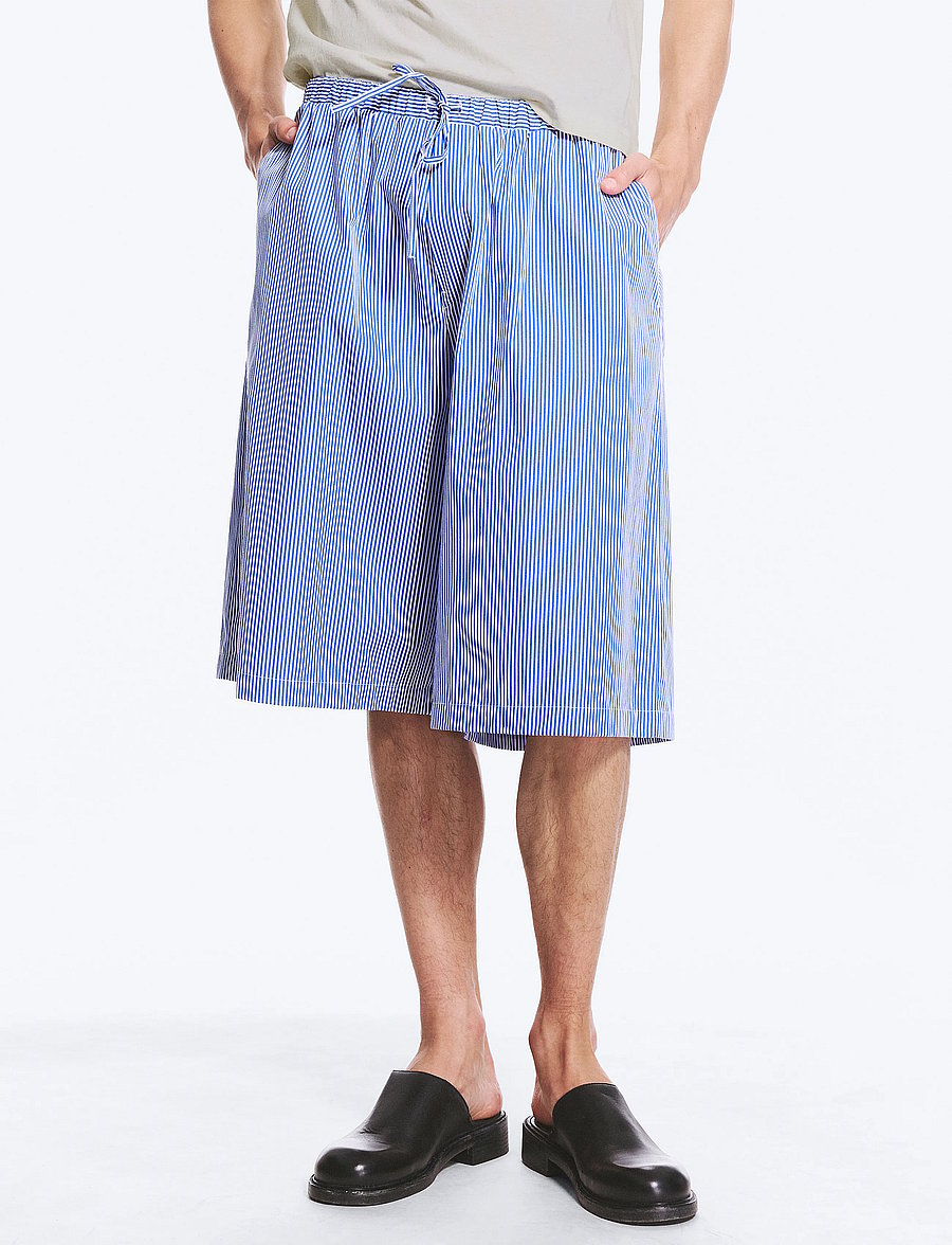 Weekday - Drawstring Shorts - freizeitshorts - white/blue stripe - 5