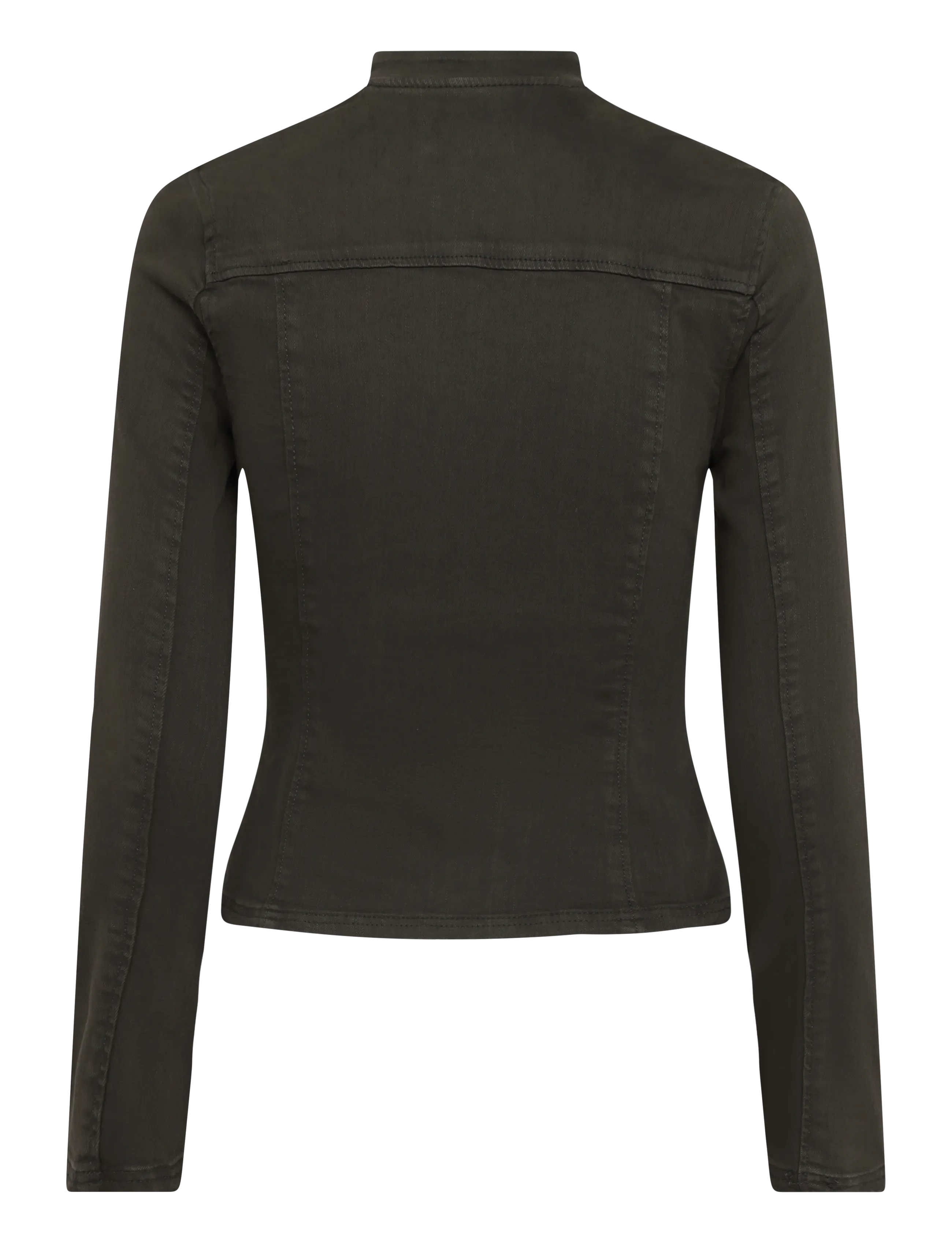Weekday - GENEVIEVE SLIM STRUCTURED COTTON ZIP JACKET - dark grey - 1