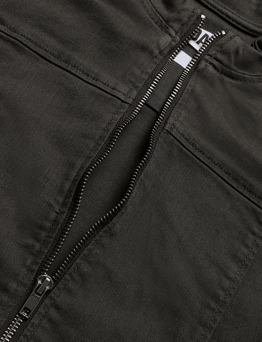 Weekday - GENEVIEVE SLIM STRUCTURED COTTON ZIP JACKET - teksatagid - dark grey - 2