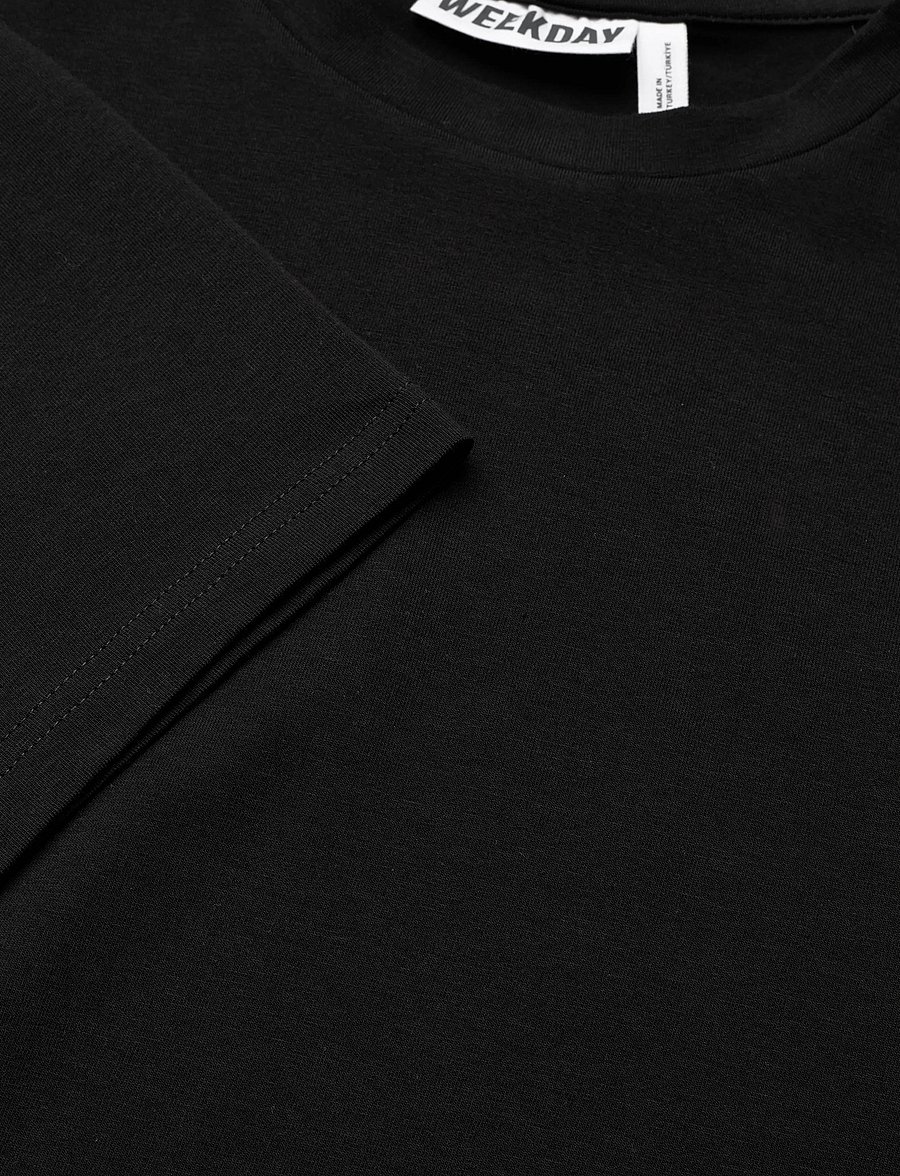 Weekday - Ruched Long-Sleeved T-shirt - langærmede toppe - black - 2