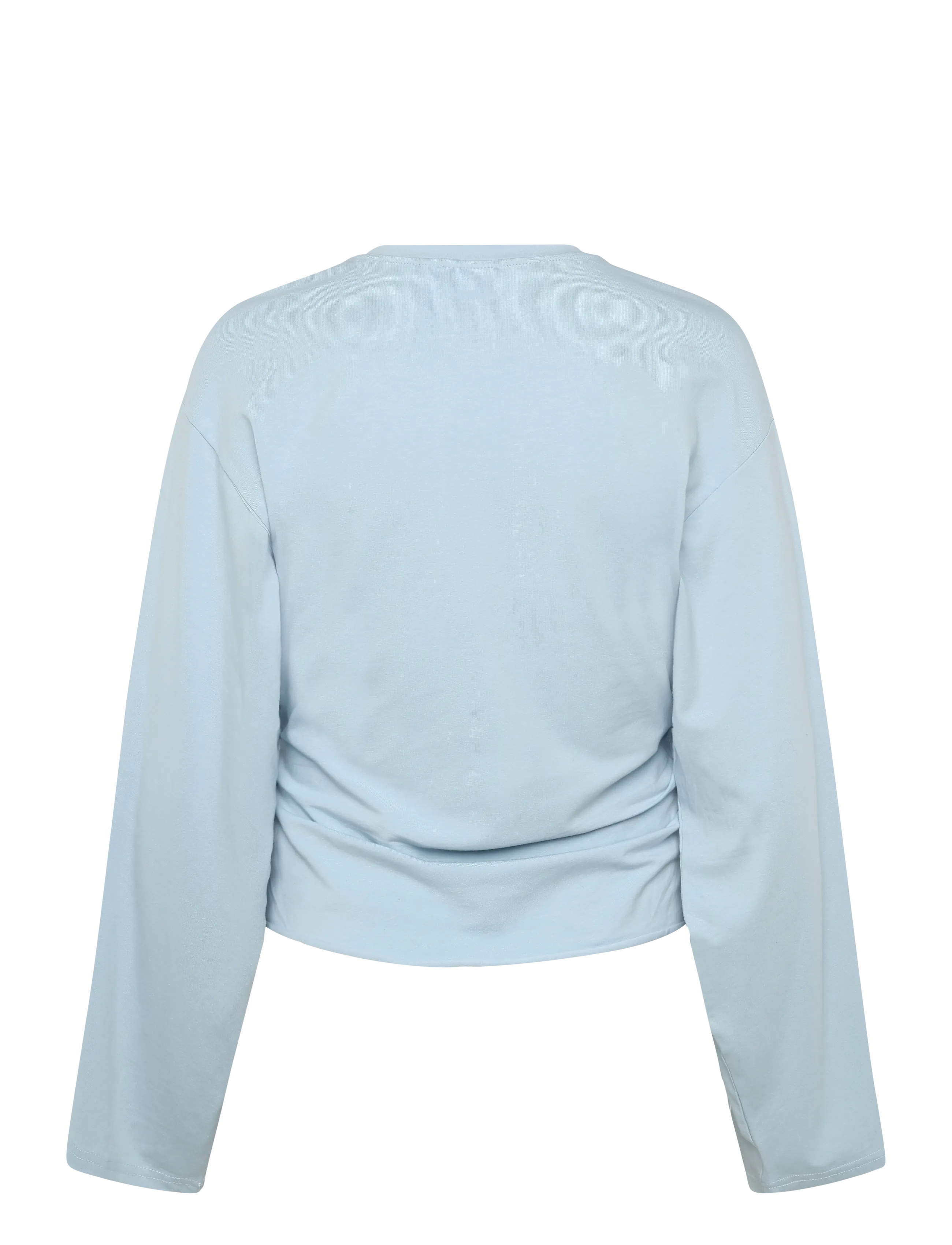 Weekday - Ruched Long-Sleeved T-shirt - långärmade toppar - blue - 1