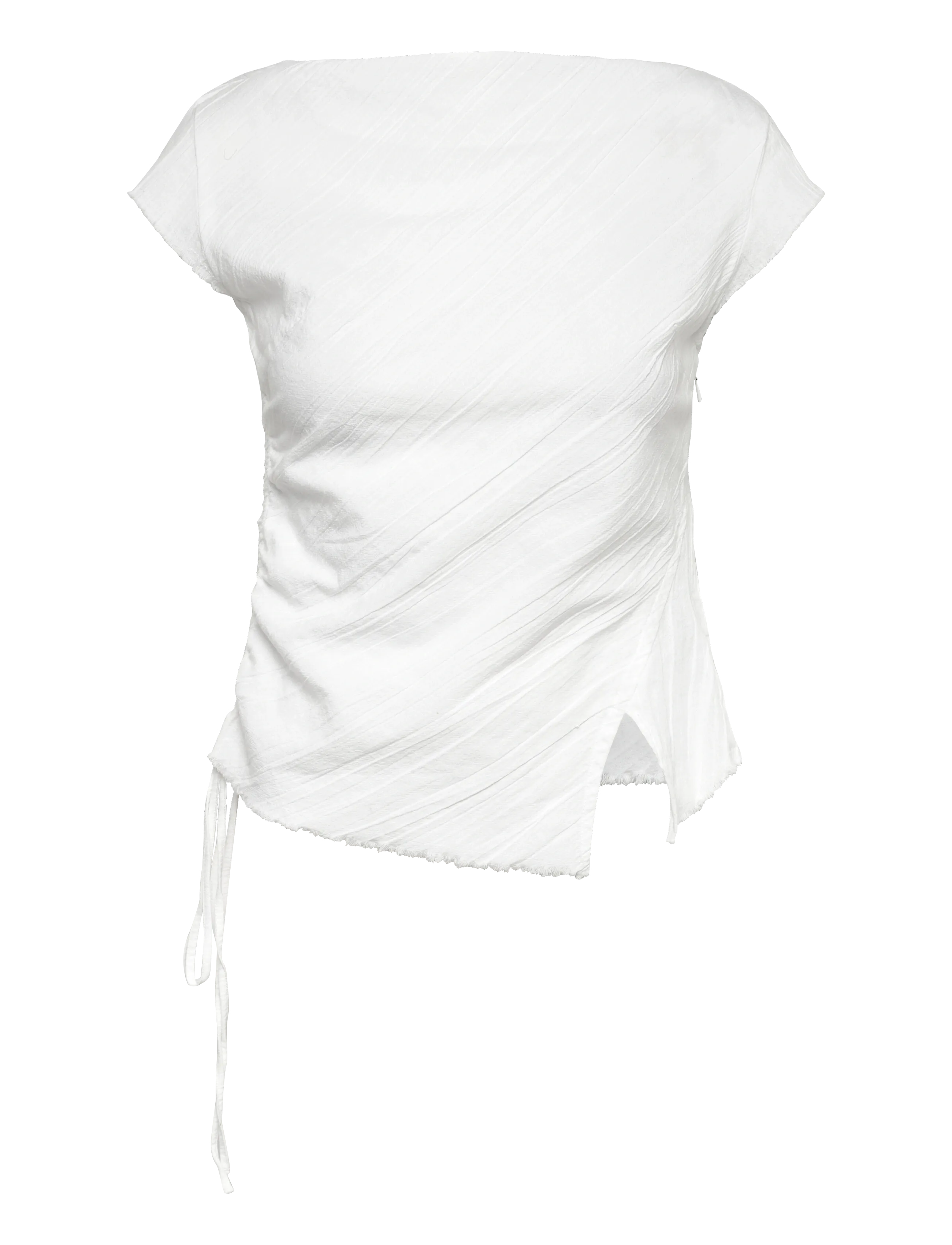 Weekday Fitted Shirt Top, 42, White, T-Shirts & Toppe > Kortærmede, Dame