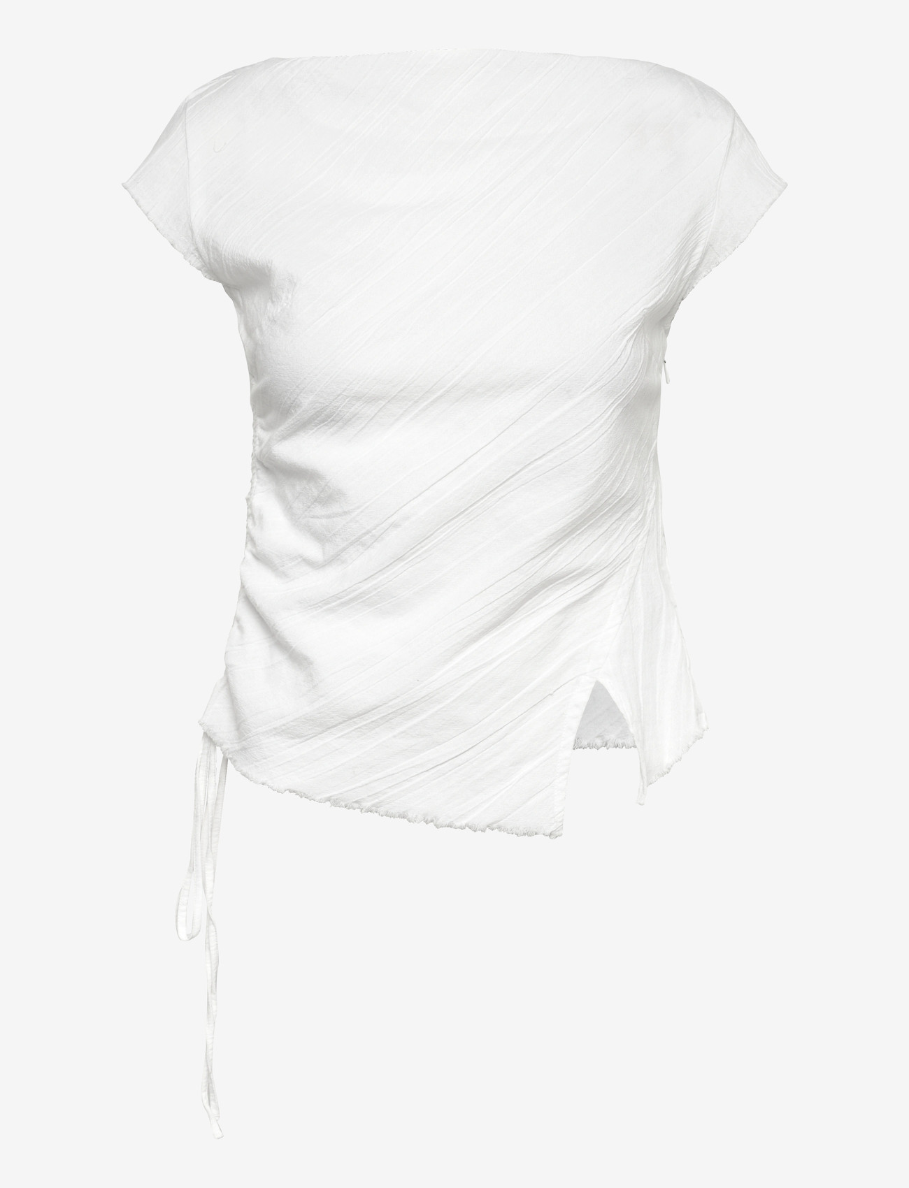Weekday - Fitted Shirt Top - t-shirts - white - 0