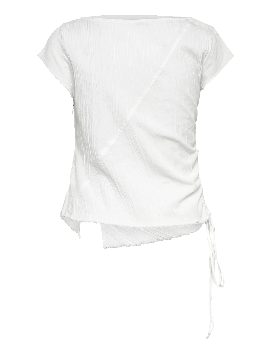 Weekday - Fitted Shirt Top - t-shirts - white - 1