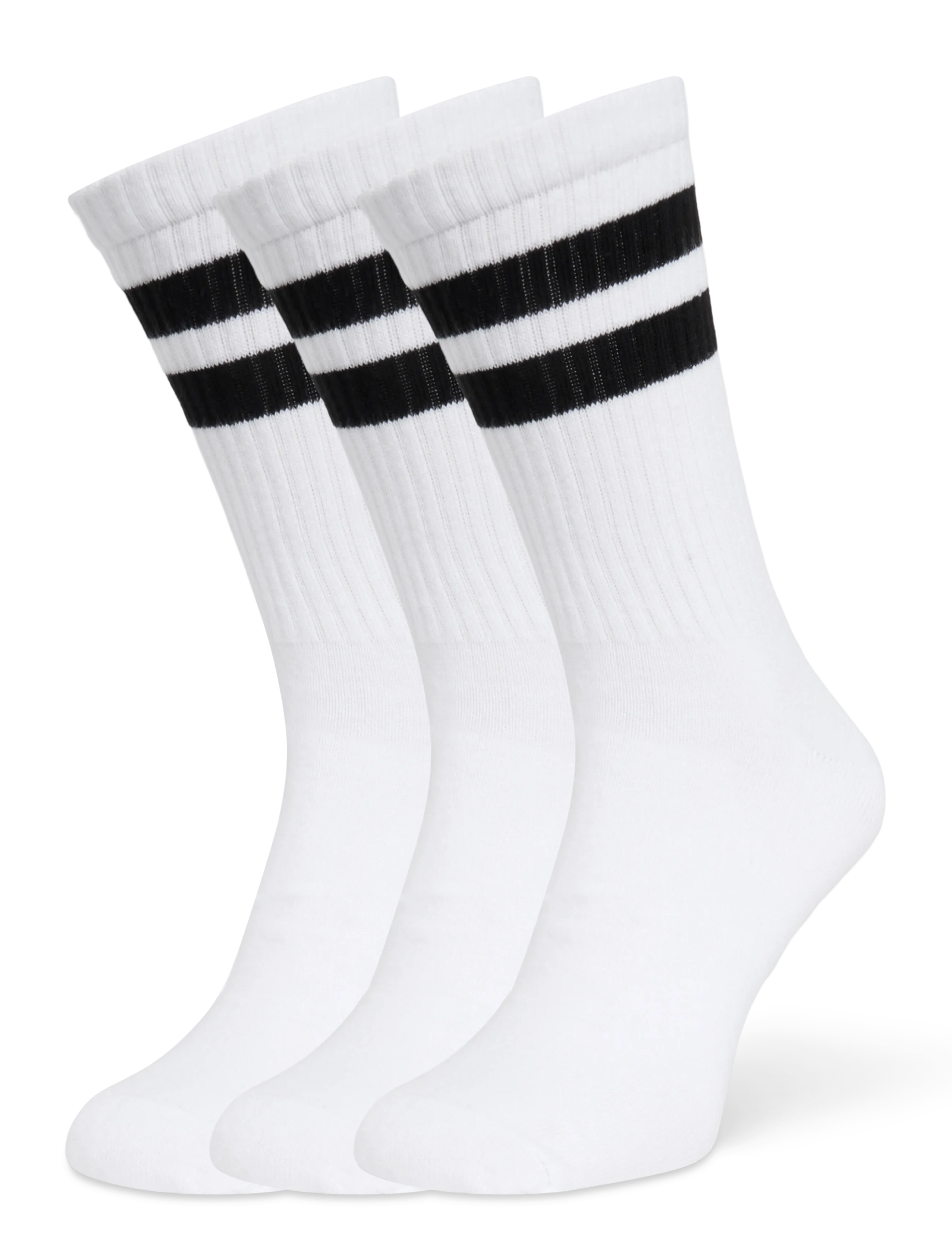 Weekday 3-pack Striped Sport Socks - Kollektionen - WHITE W BLACK STRIPE / white