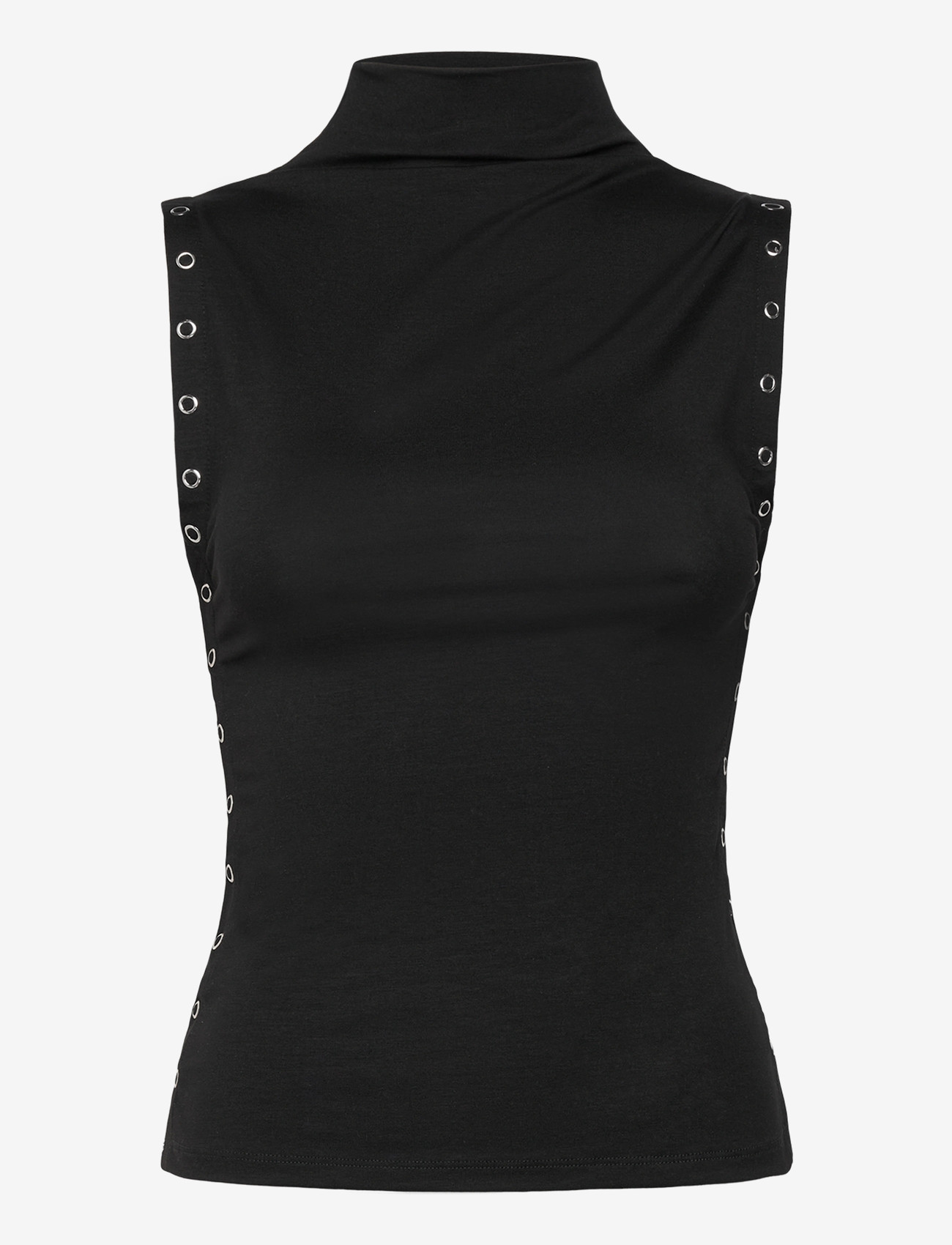 Weekday - Mockneck Top - linnen - black - 0