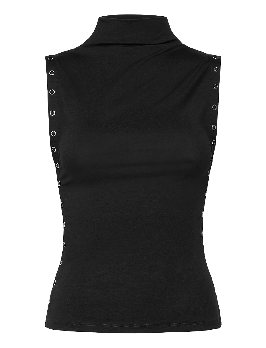 Weekday - Mockneck Top - varrukateta topid - black - 0