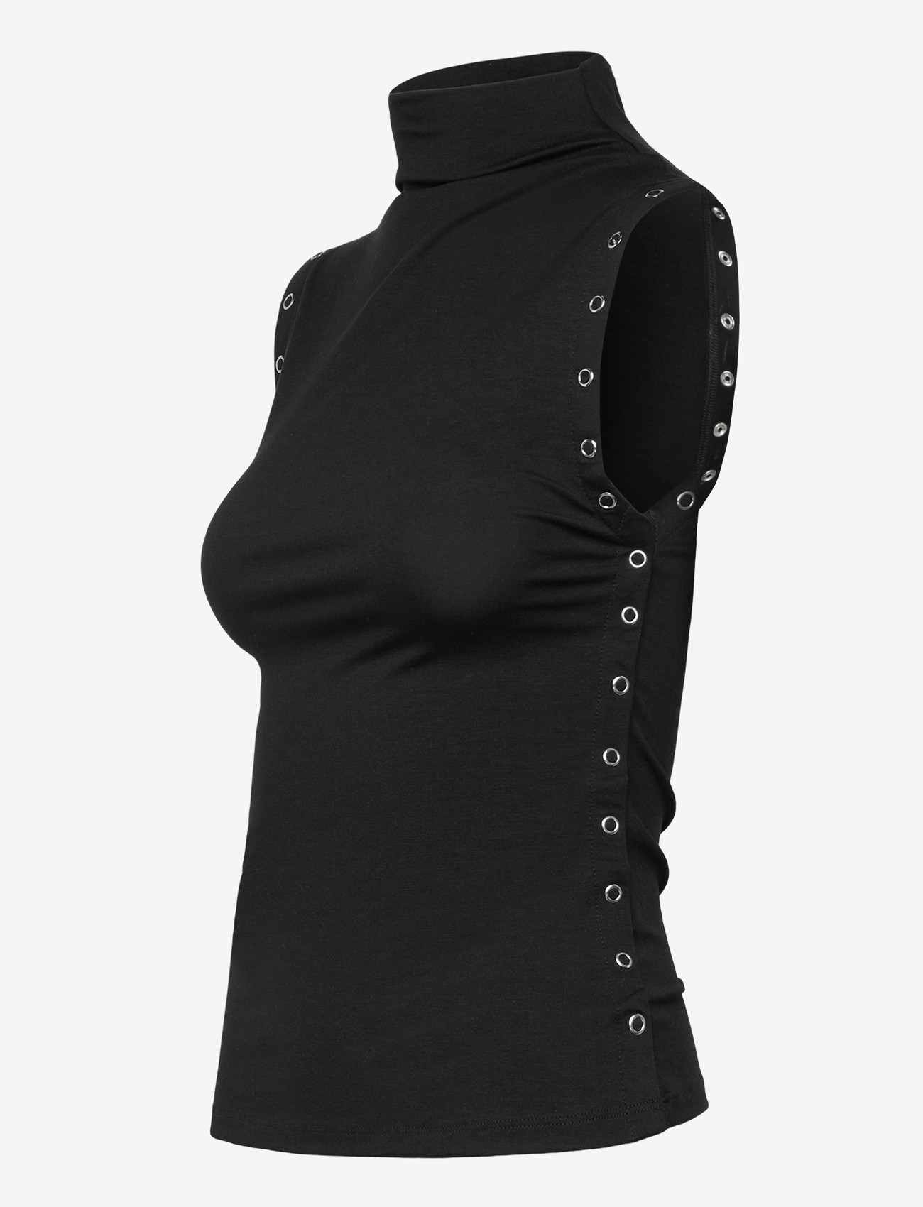 Weekday - Mockneck Top - linnen - black - 1