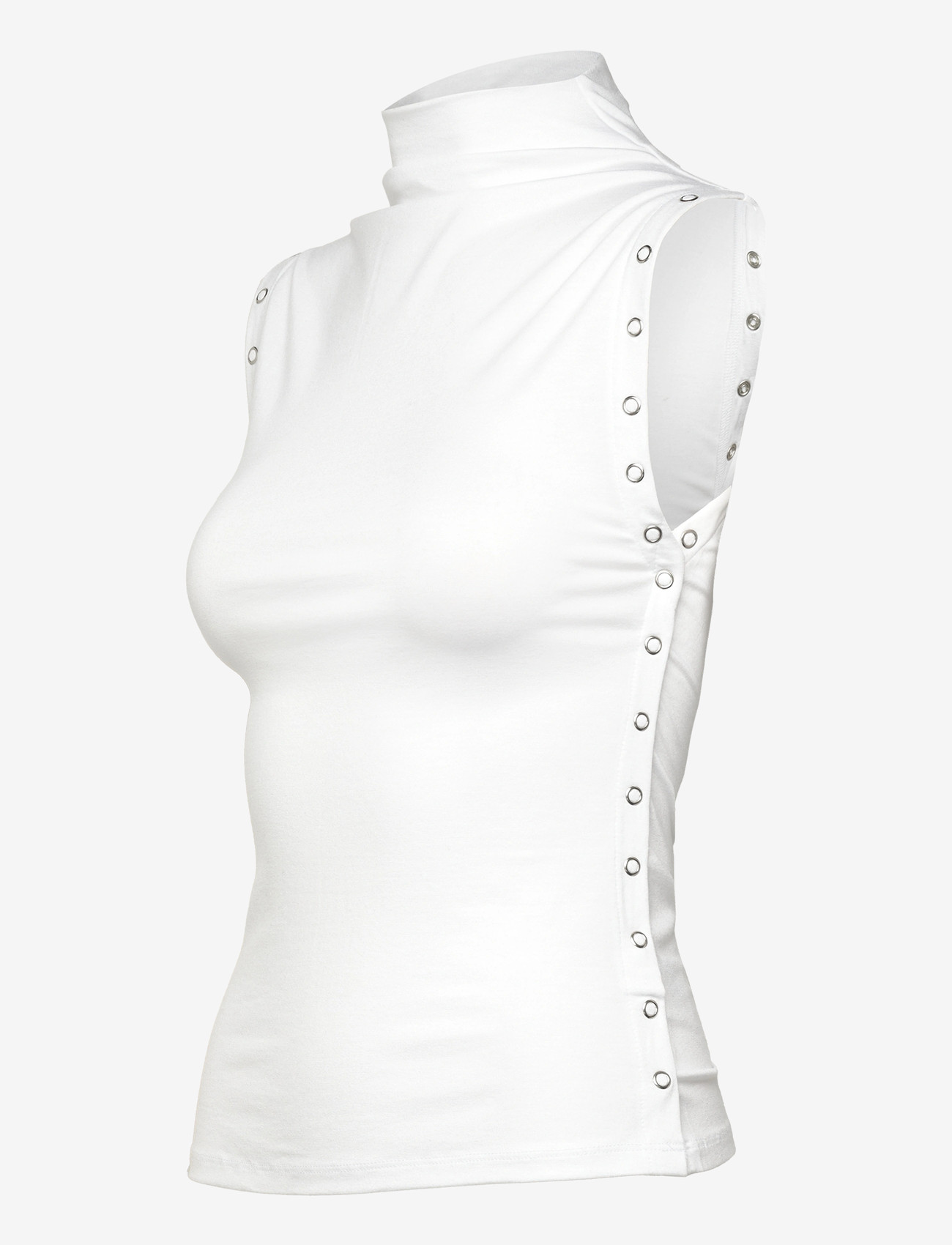 Weekday - Mockneck Top - tanktops - white - 1