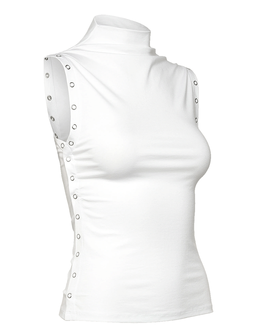 Weekday - Mockneck Top - Ärmellose tops - white - 2