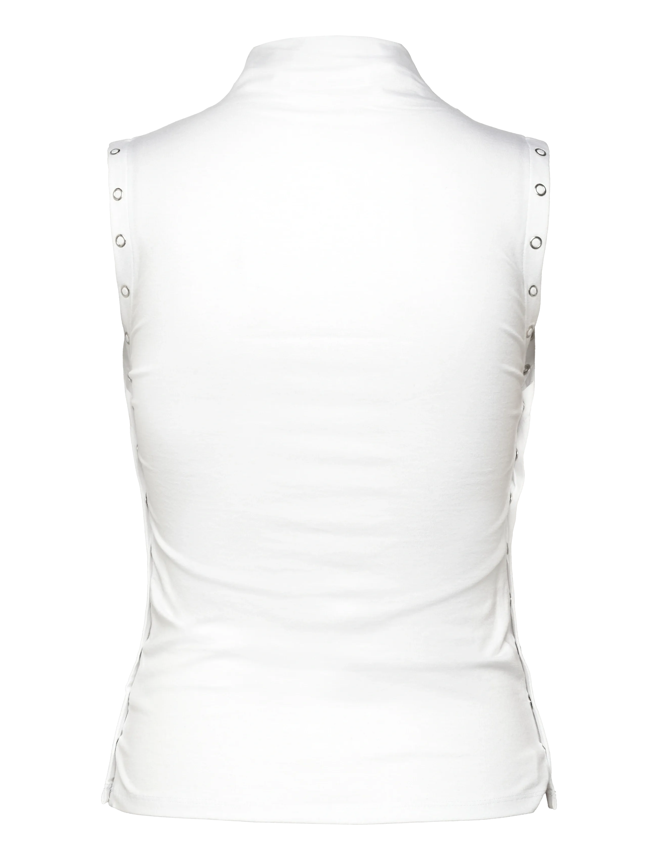 Weekday - Mockneck Top - mouwloze tops - white - 3