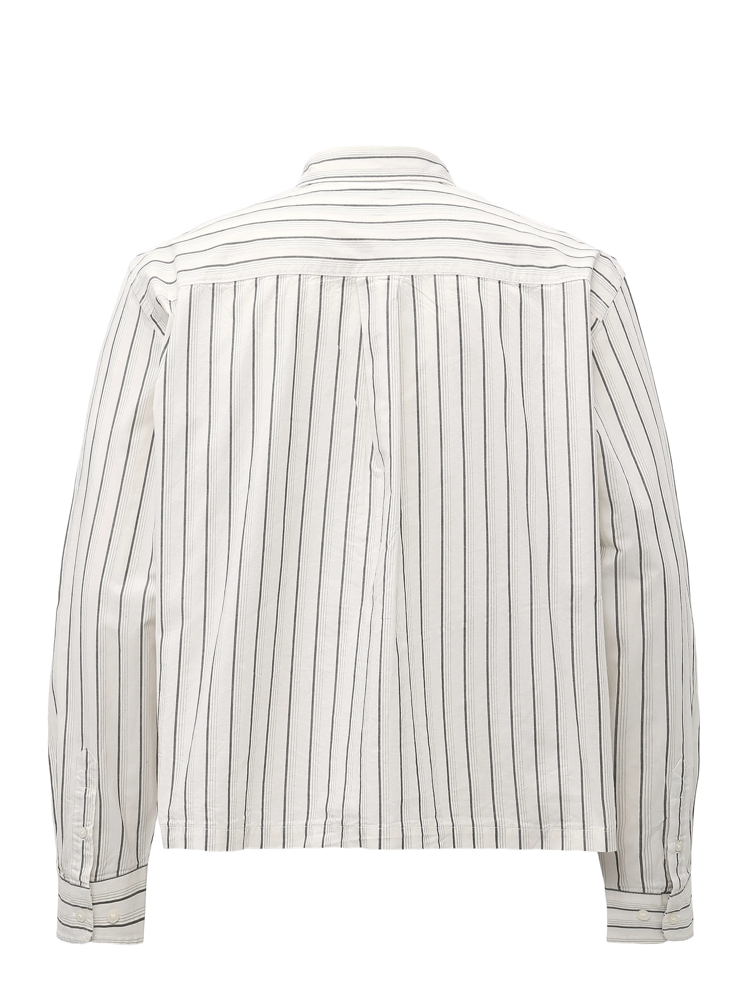 Weekday - Relaxed Boxy Poplin Shirt - ruudulised särgid - off  white / black stripe - 1