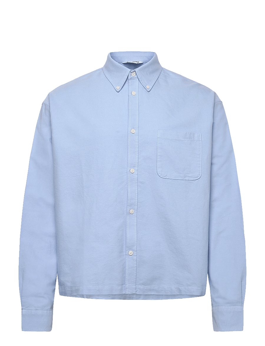Weekday - Oxford Boxy Shirt - oxfordi särgid - washed blue oxford - 0