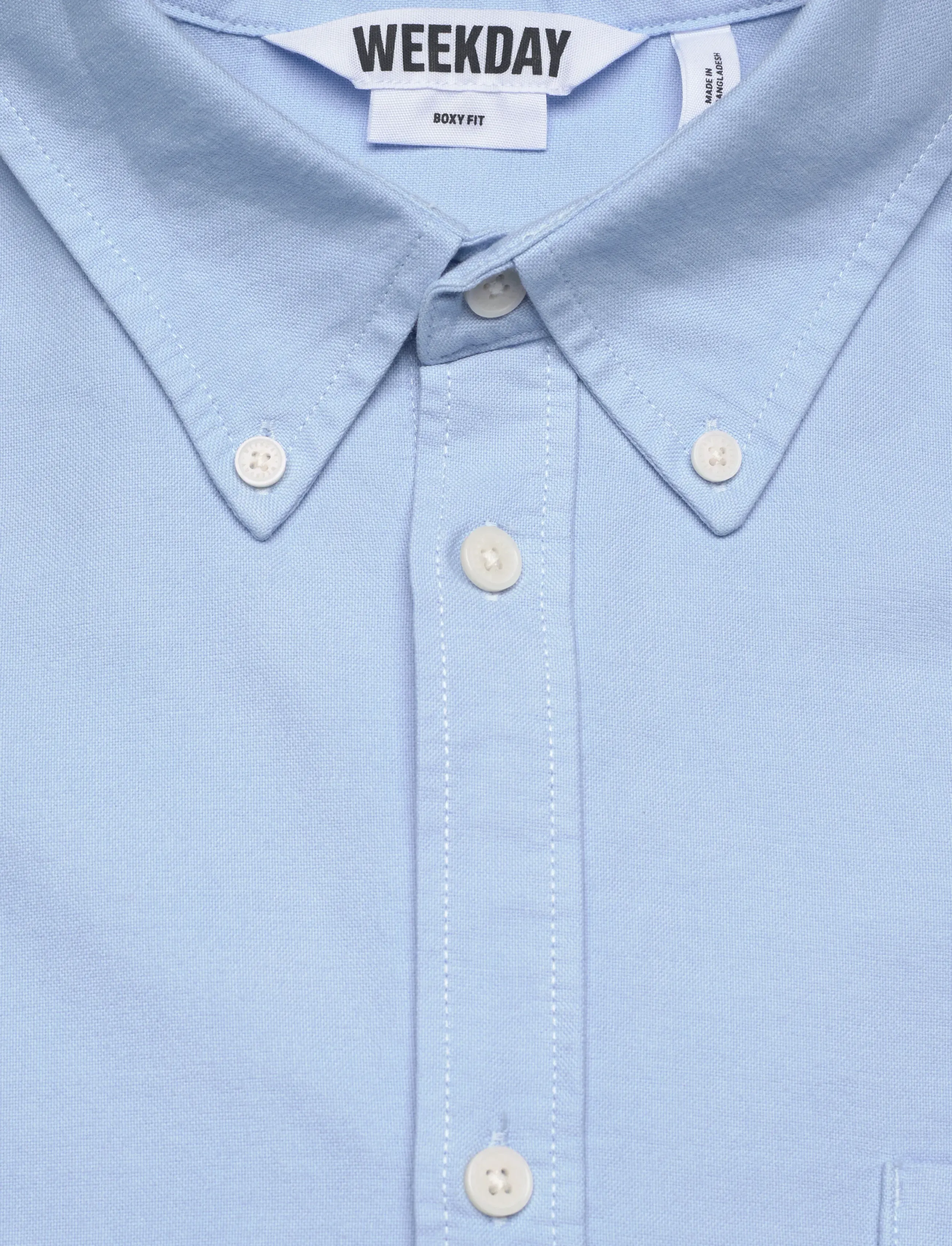 Weekday - Oxford Boxy Shirt - oxfordi särgid - washed blue oxford - 2