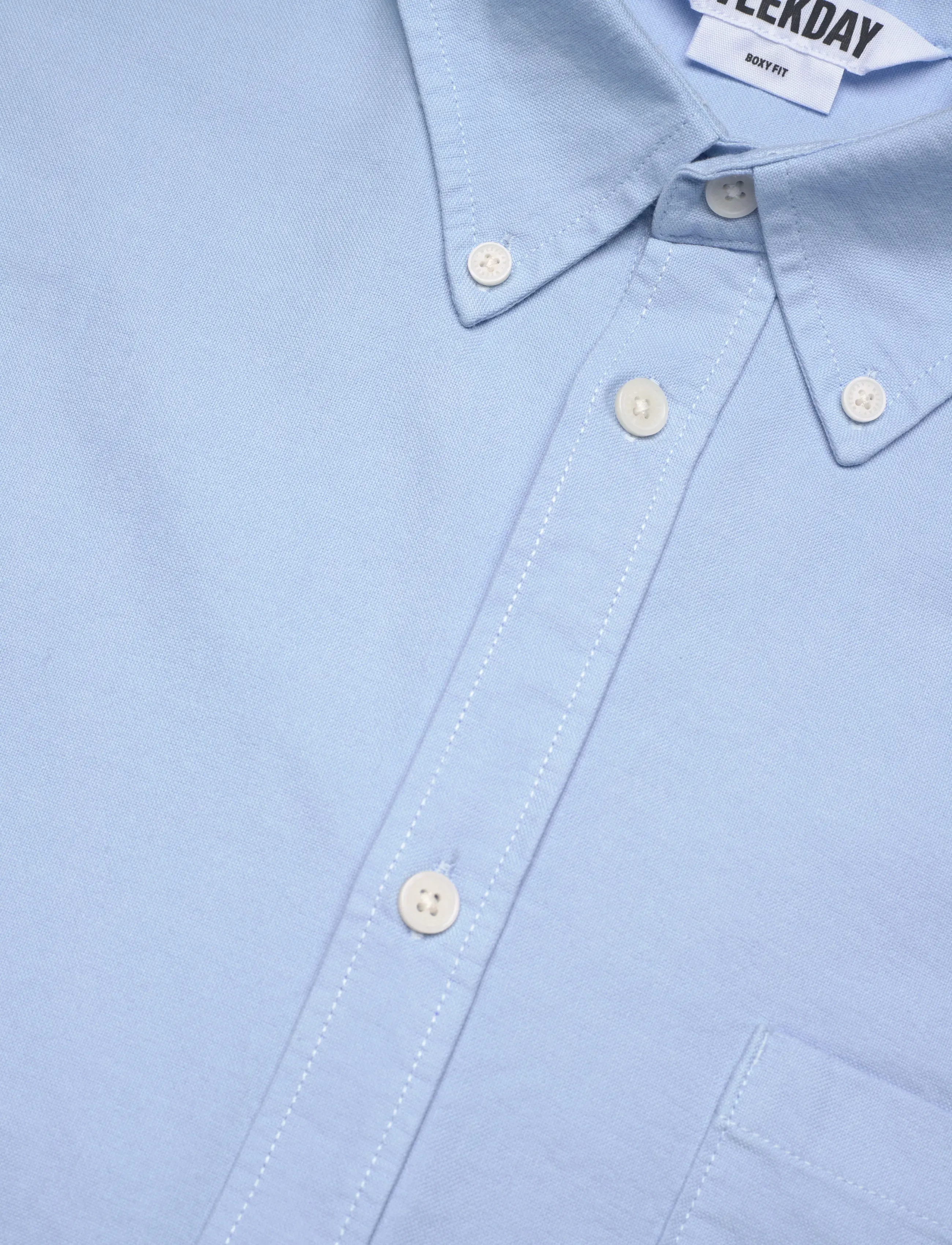 Weekday - Oxford Boxy Shirt - oxfordi särgid - washed blue oxford - 3