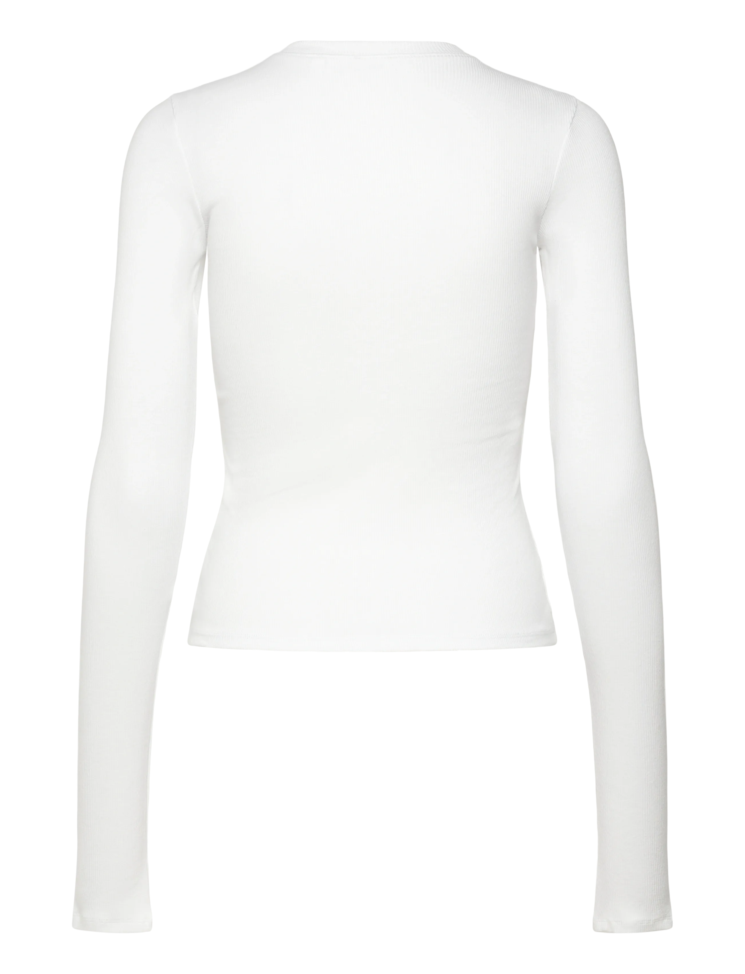 Weekday - Slim Ribbed Long-Sleeved Buttoned Cardigan - swetry rozpinane - white - 1