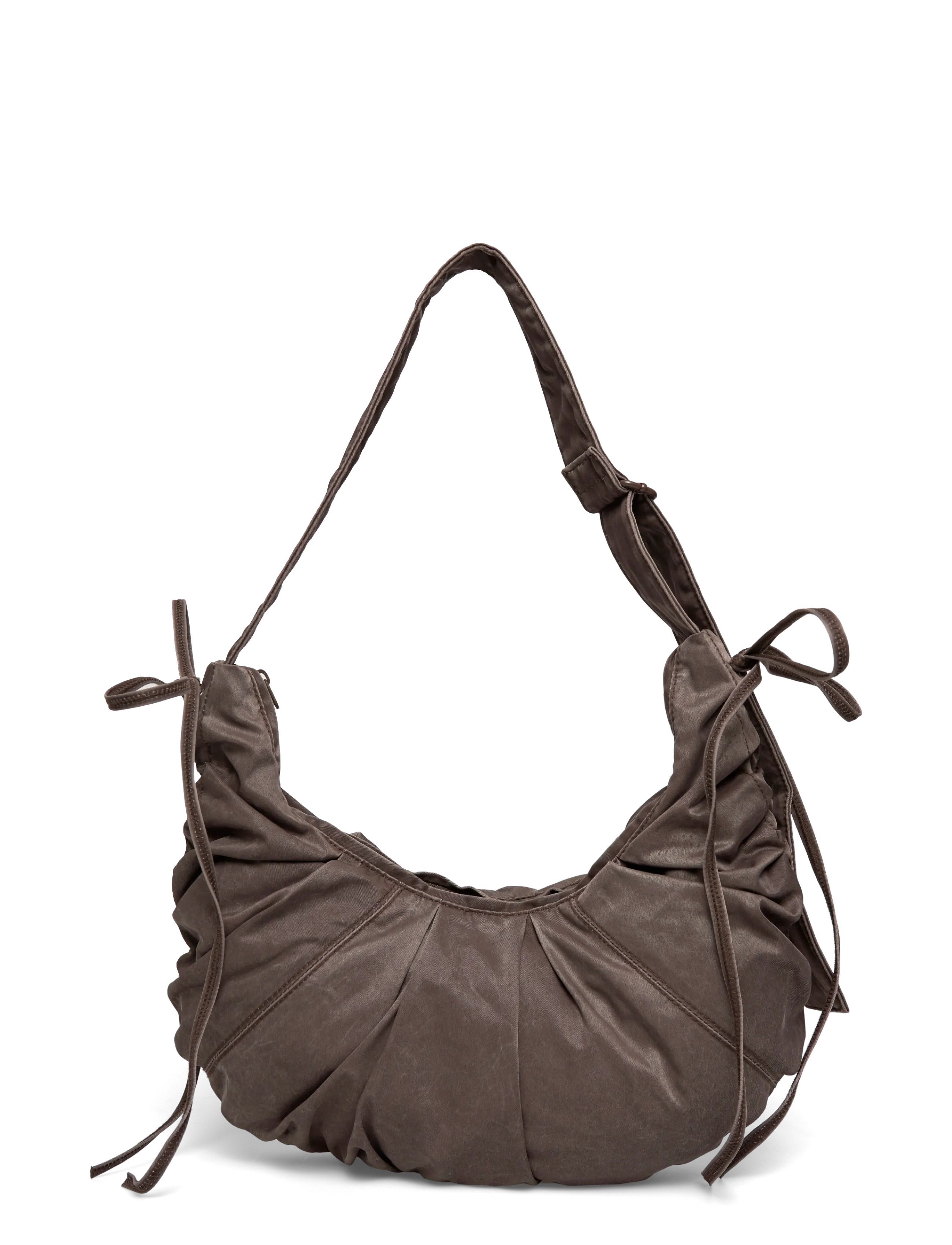Weekday Ruched Crossbody Bag - Last chance - DARK BROWN / brown