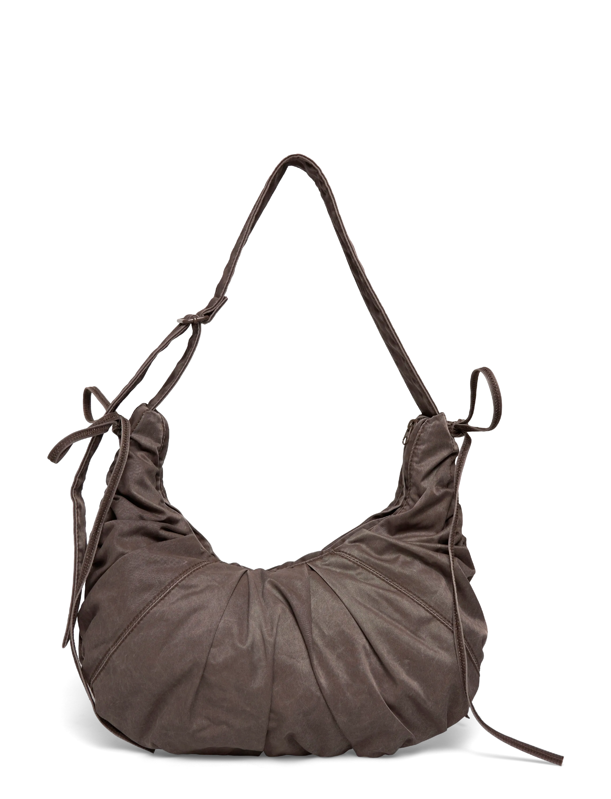 Weekday - Ruched Crossbody Bag - dark brown - 1