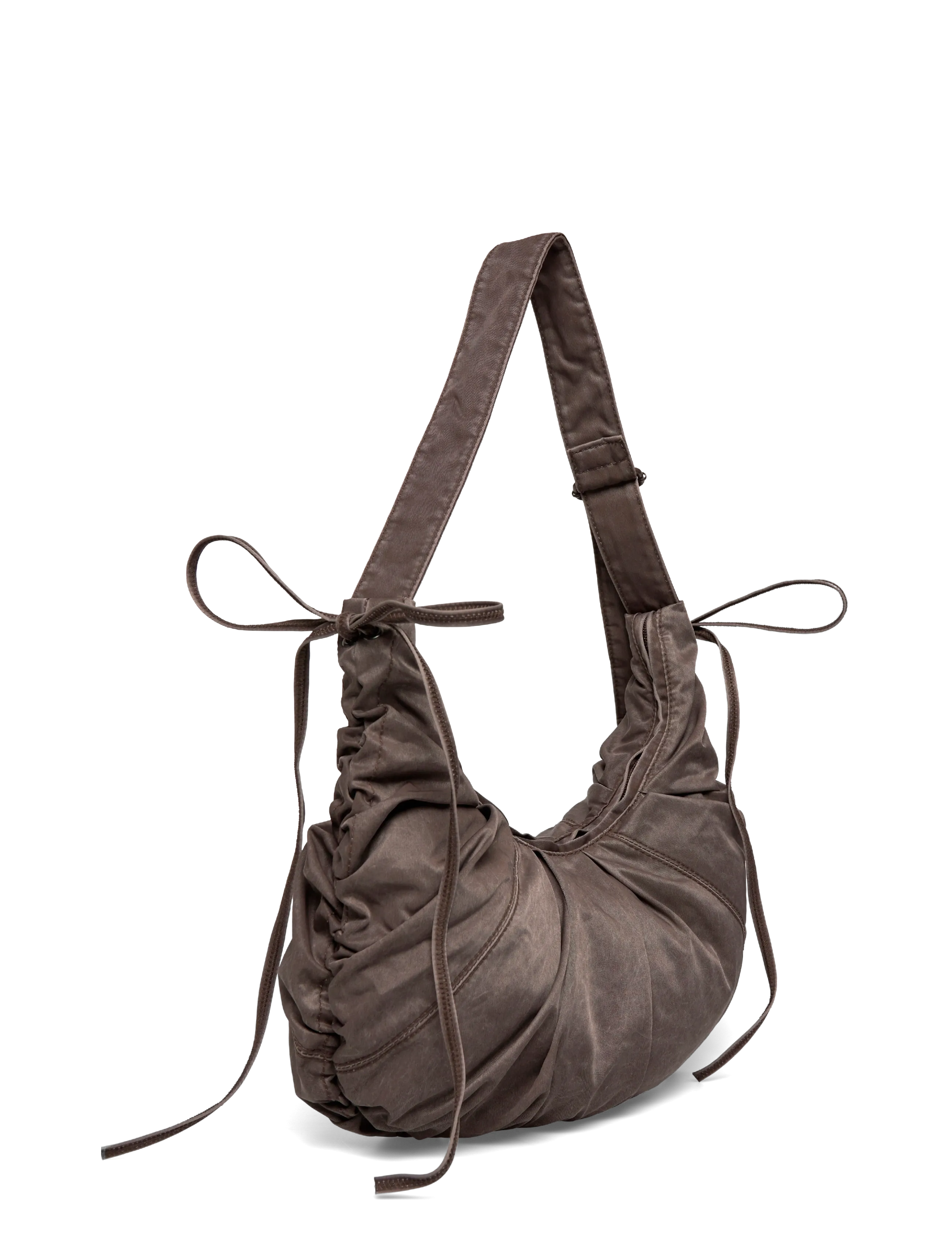 Weekday - Ruched Crossbody Bag - dark brown - 2