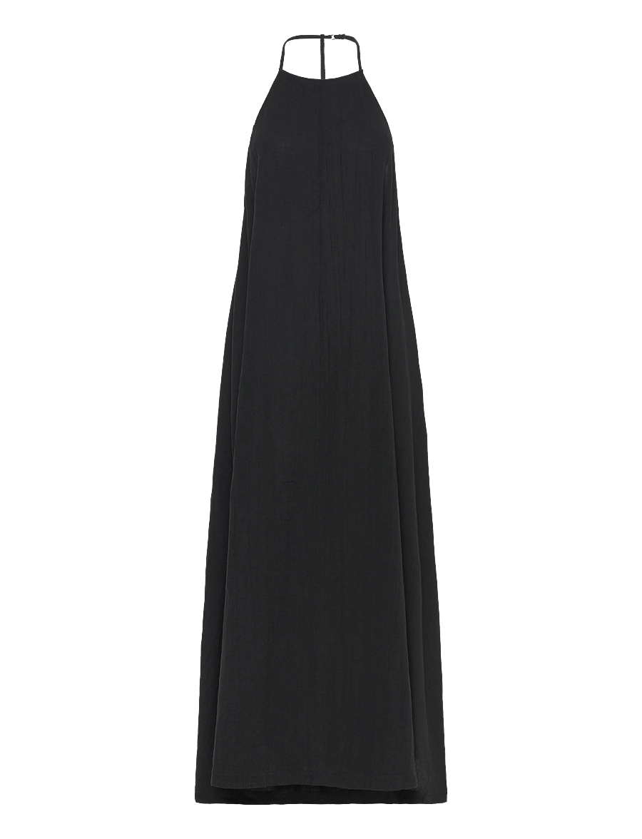 Weekday - Cowl Neck A-Line Dress - sommerkleider - black - 0
