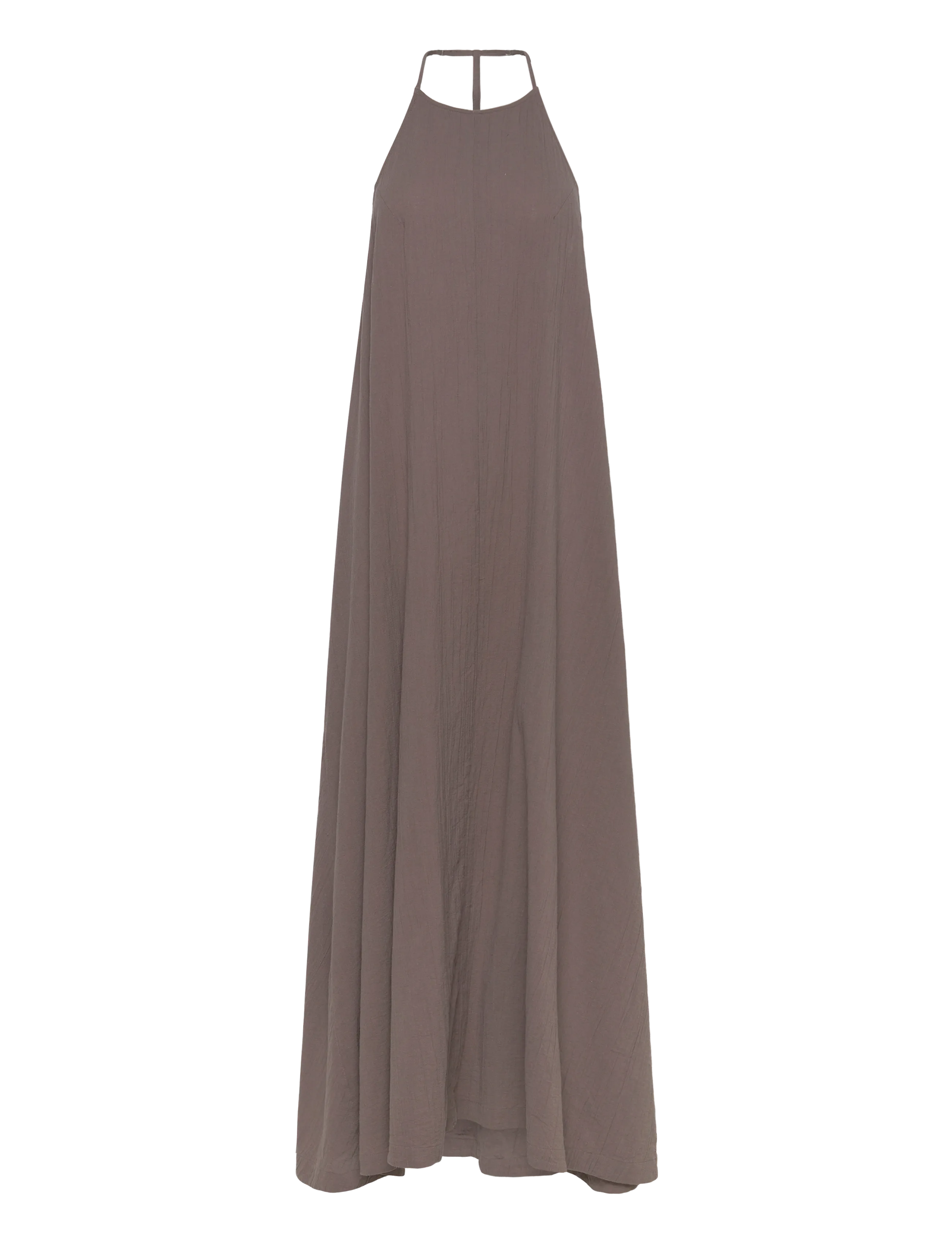 Weekday Cowl Neck A-Line Dress - Summer Dresses - LIGHT MOLE / brown