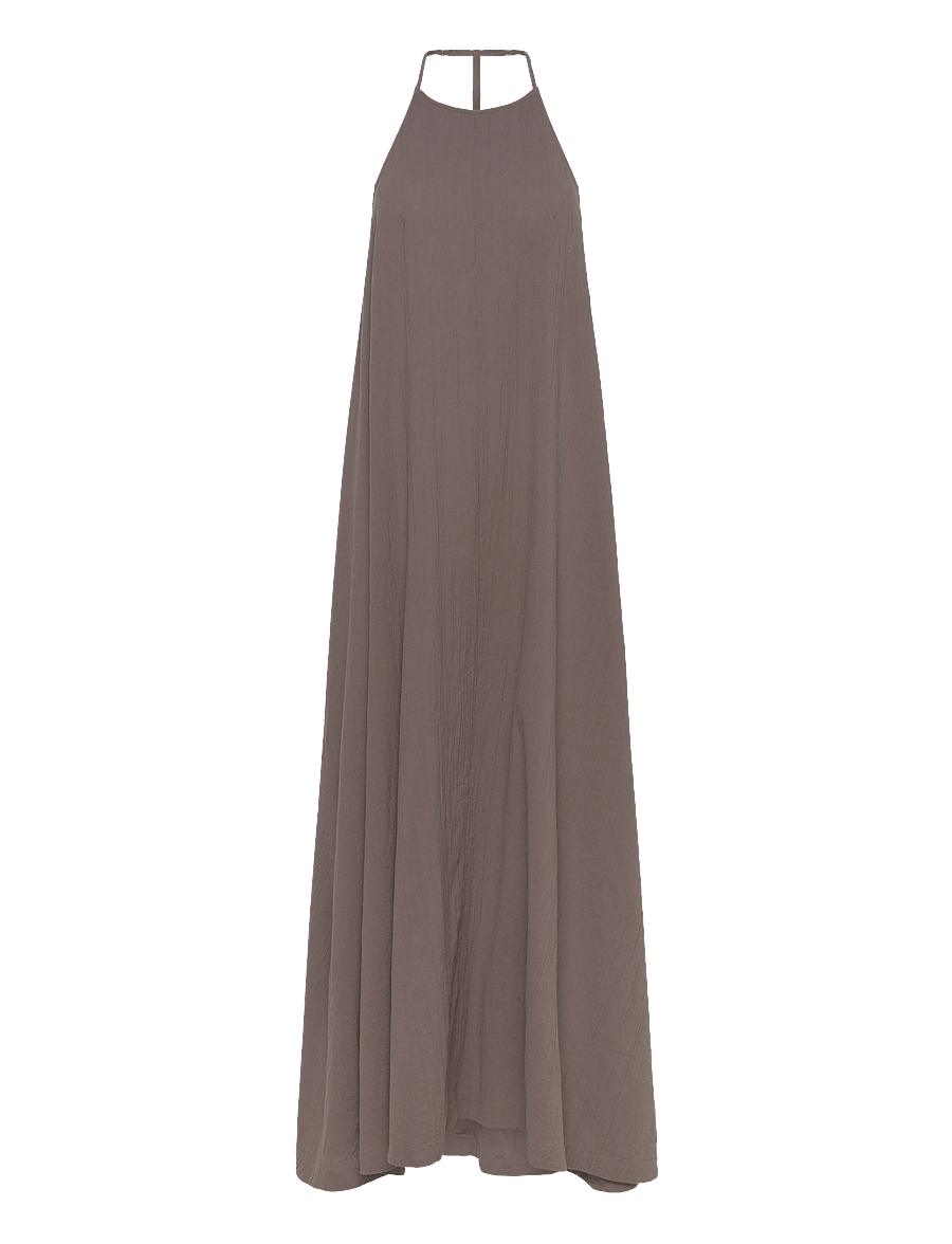 Weekday - Cowl Neck A-Line Dress - sommerkleider - light mole - 0