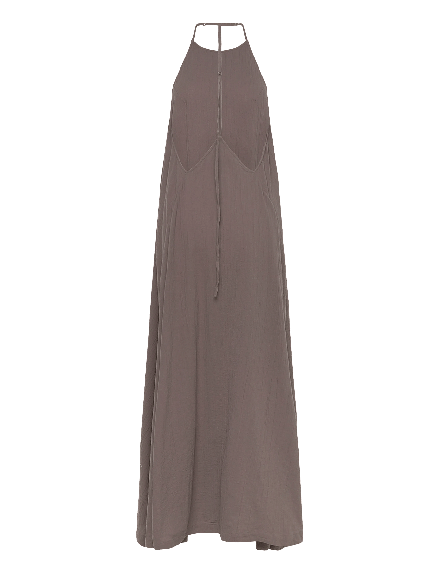 Weekday - Cowl Neck A-Line Dress - sommerkleider - light mole - 1