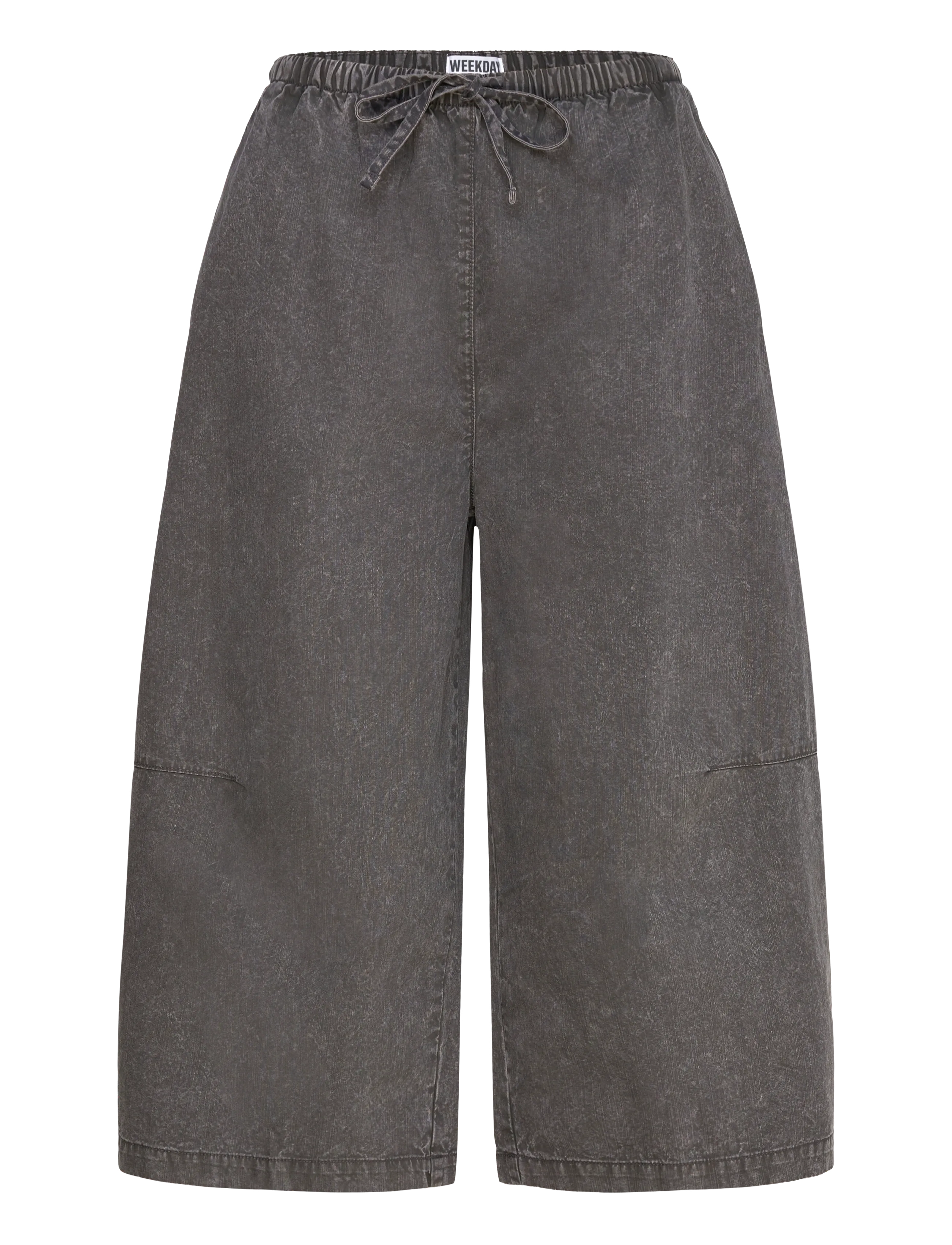 Weekday Low Rise Loose Cropped Trousers - Culottes - DARK GREY / grey